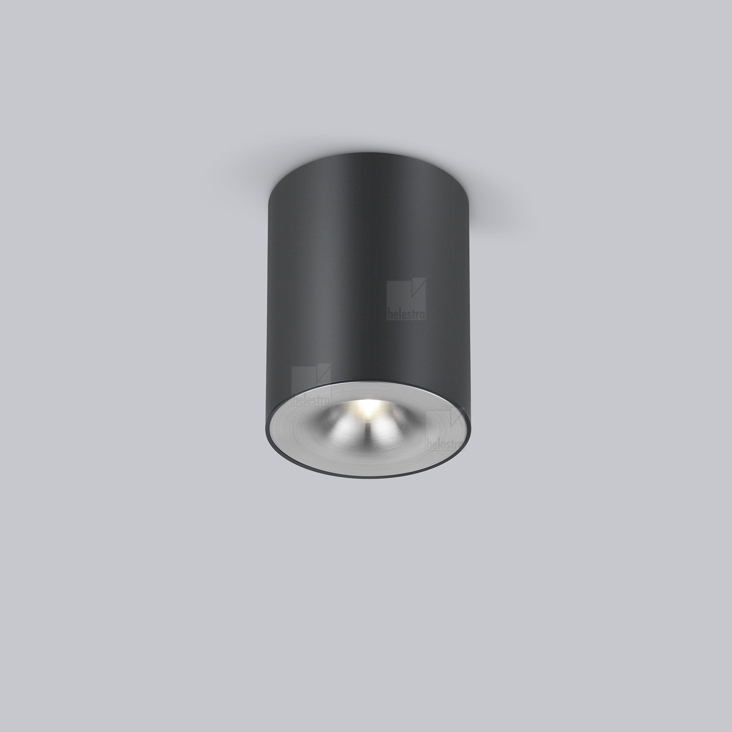 Helestra NIO  Deckenleuchte Aluminium mattschwarz