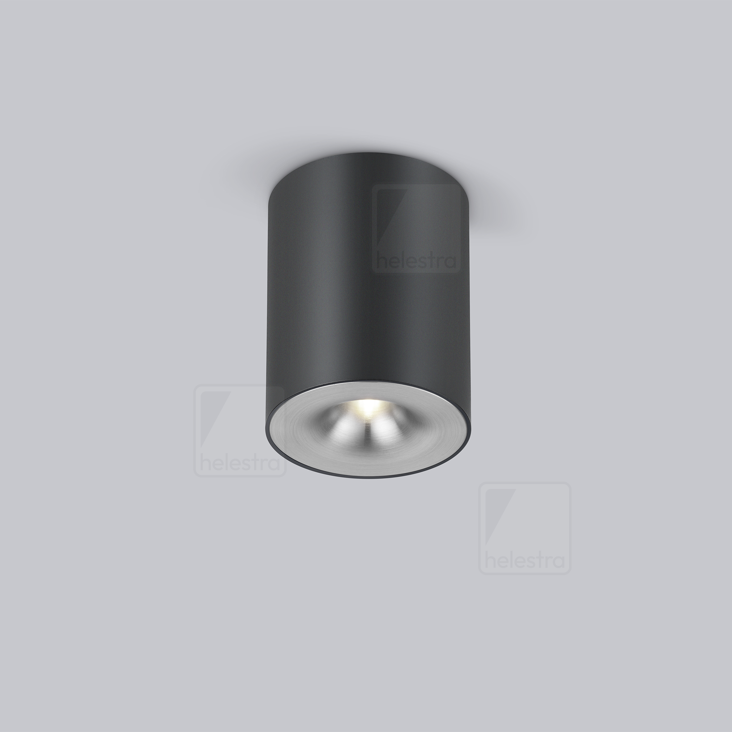 Helestra NIO  Plafonnier aluminium noir mat