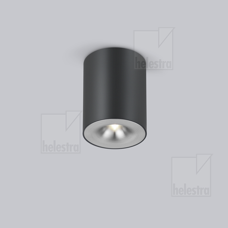 Helestra NIO  ceiling luminaire aluminium mat black