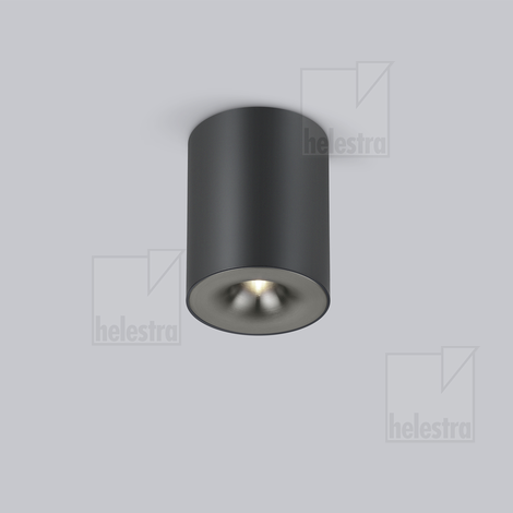 Helestra NIO  ceiling luminaire aluminium mat black