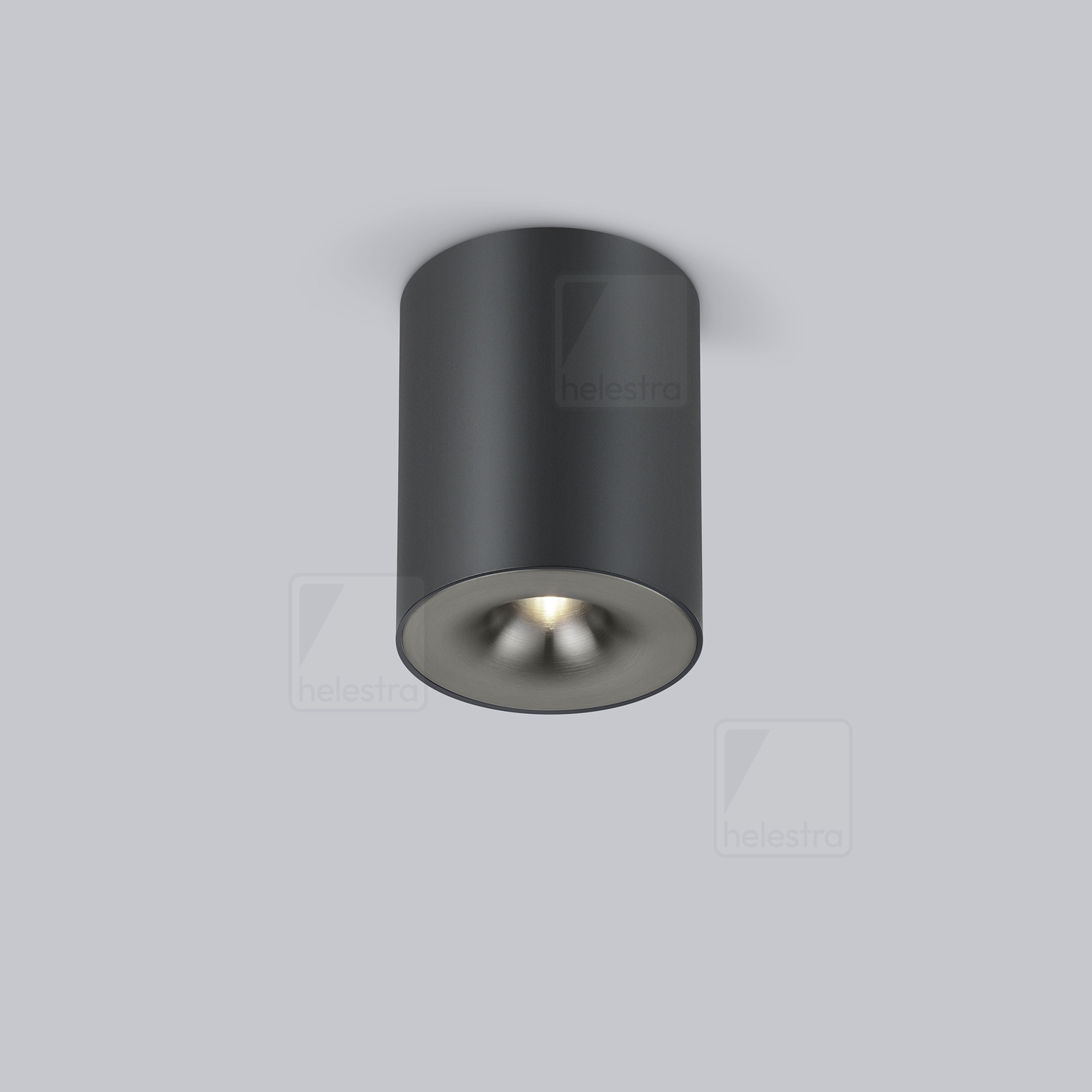 Helestra NIO  Plafonnier aluminium noir mat