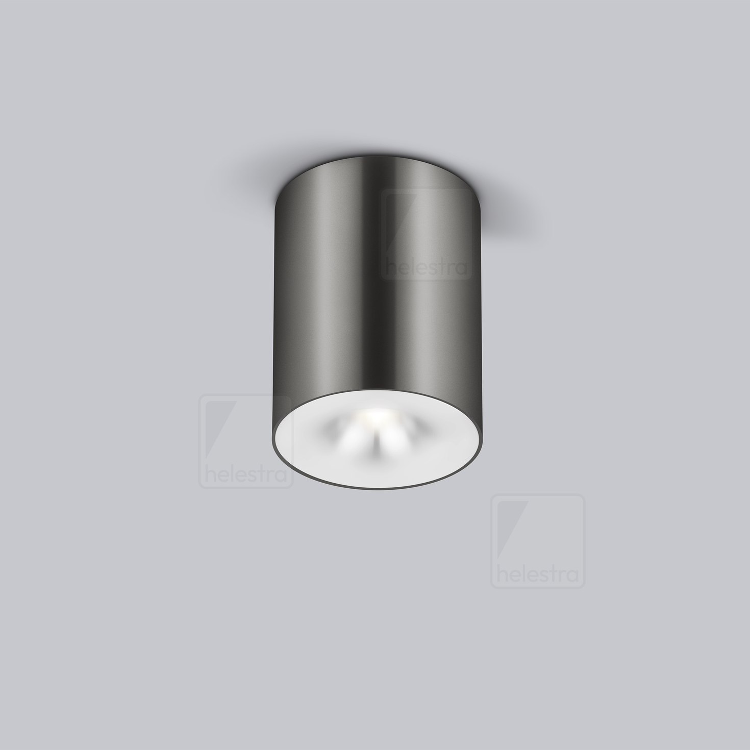 Helestra NIO  Plafonnier aluminium gris titane anodisé
