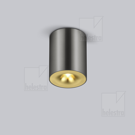Helestra NIO  ceiling luminaire aluminium titangrau eloxiert-gold