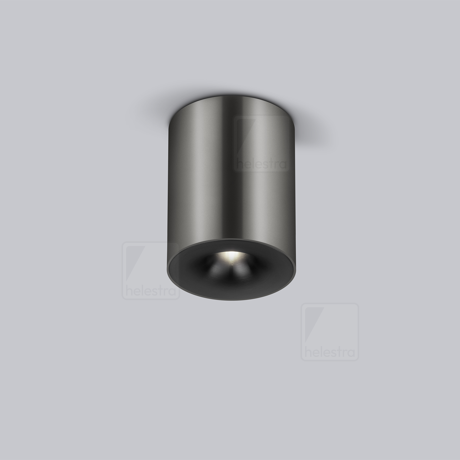 Helestra NIO  Plafonnier aluminium gris titane anodisé