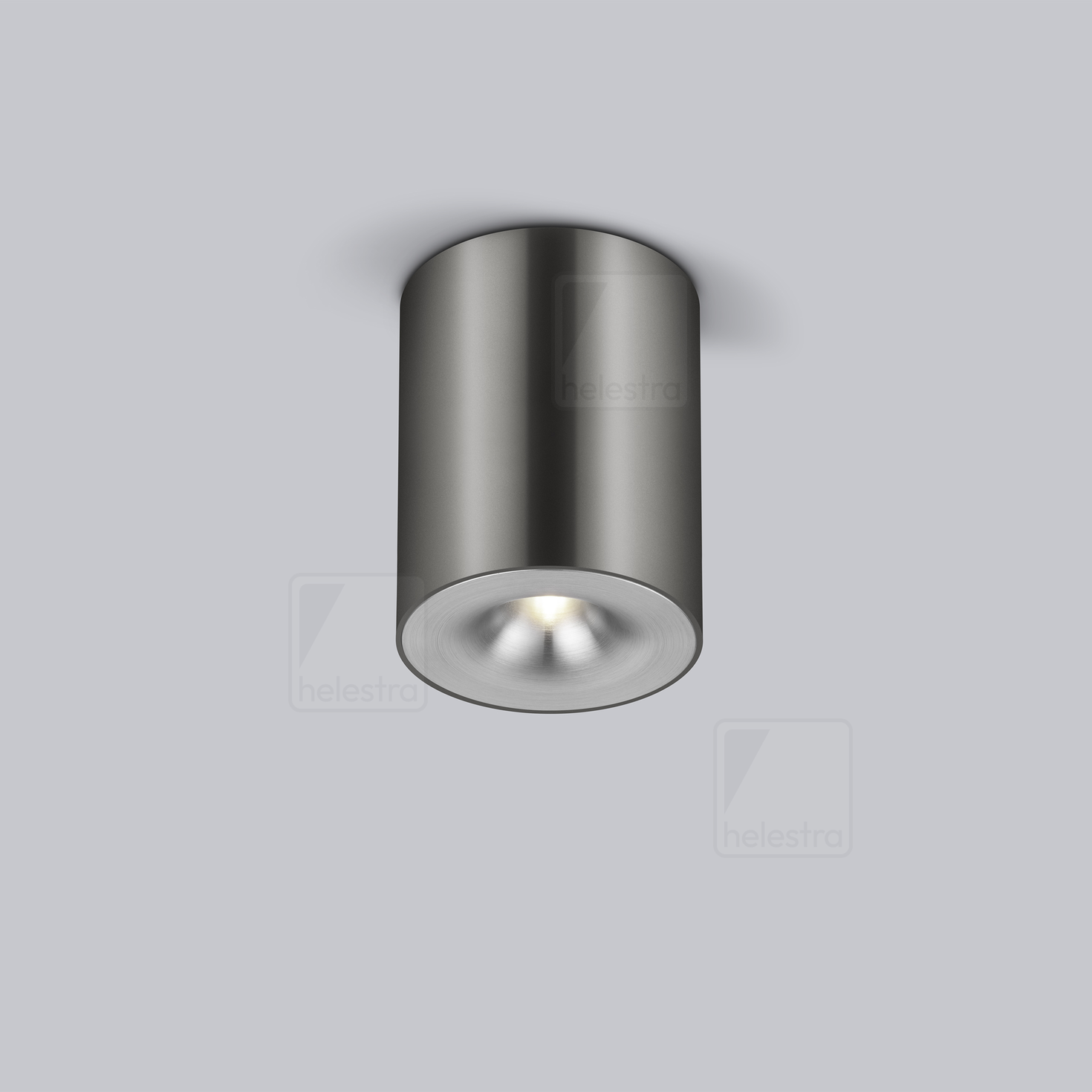 Helestra NIO  Plafonnier aluminium gris titane anodisé