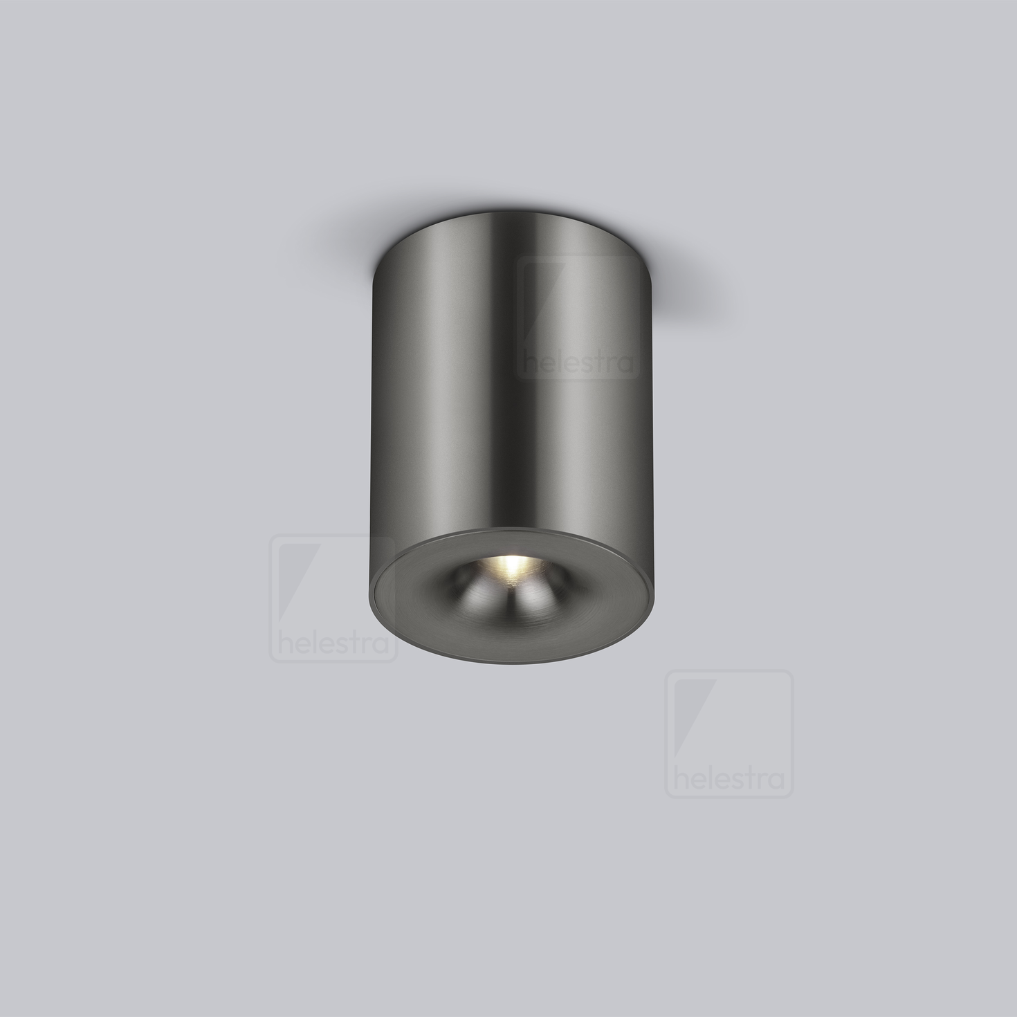 Helestra NIO  Plafonnier aluminium gris titane anodisé