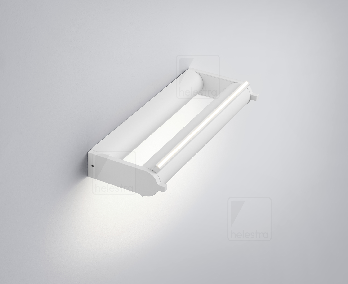 Helestra CIS  wall luminaire aluminium mattweiss