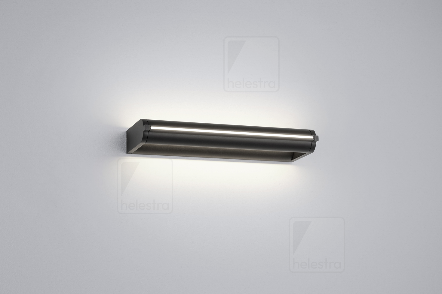 Helestra CIS  lampada a parete alluminio nero opaco