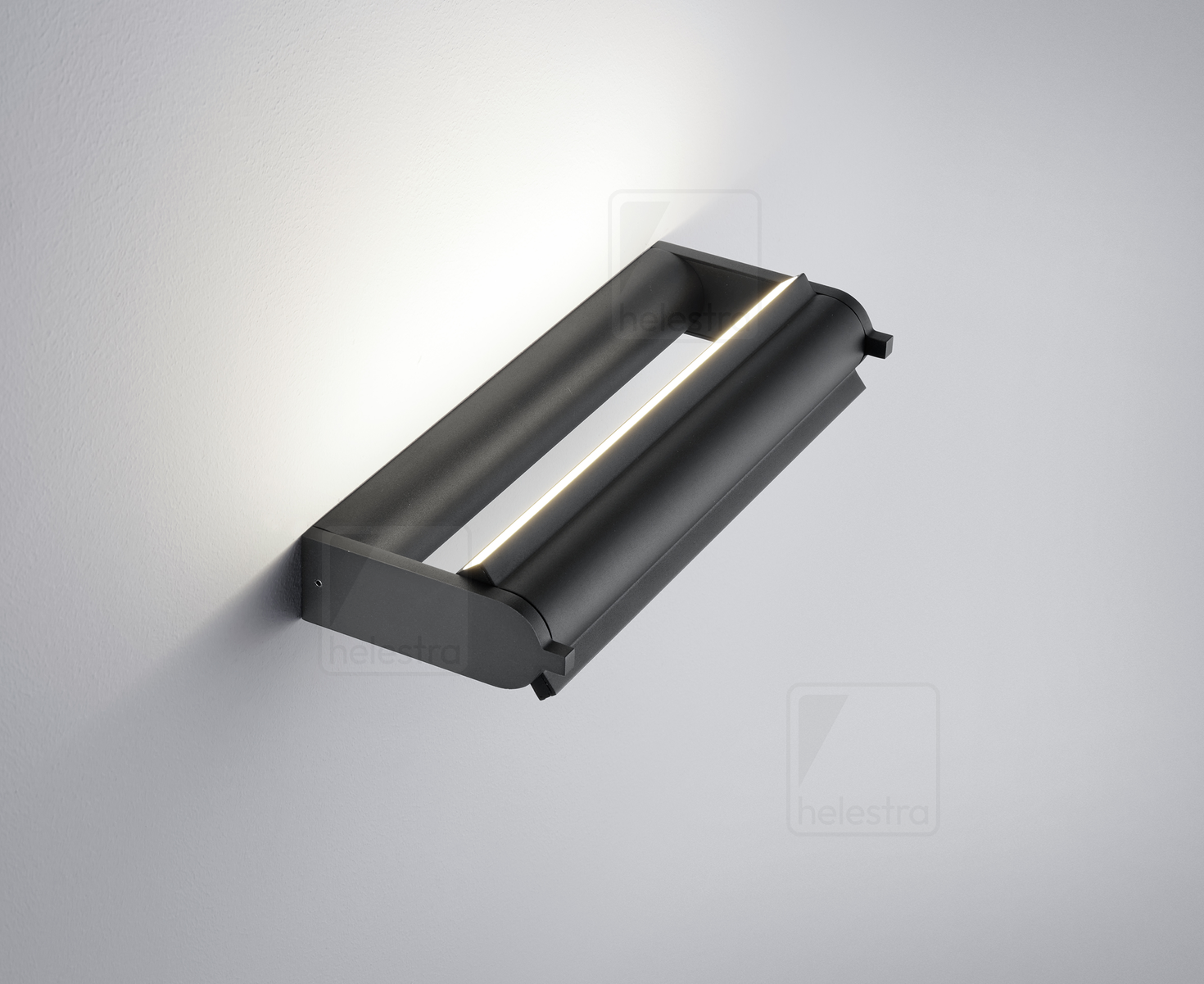 Helestra CIS  lampada a parete alluminio nero opaco