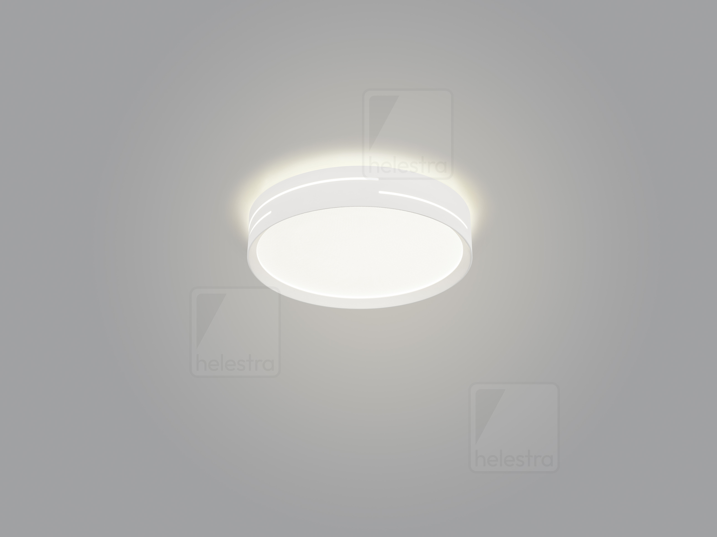 Helestra ENIO+  ceiling luminaire aluminium mat white
