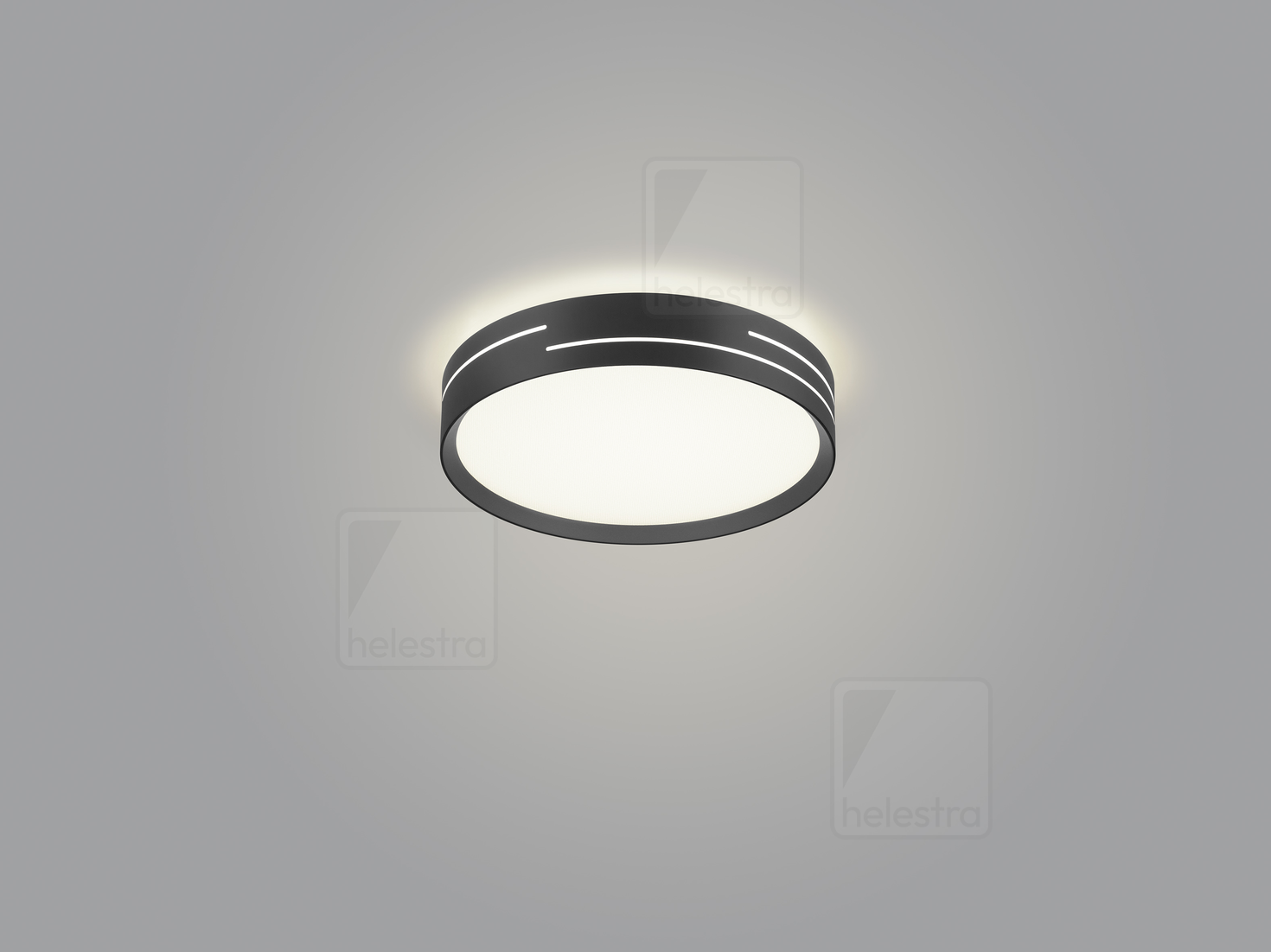 Helestra ENIO+  ceiling luminaire aluminium mat black