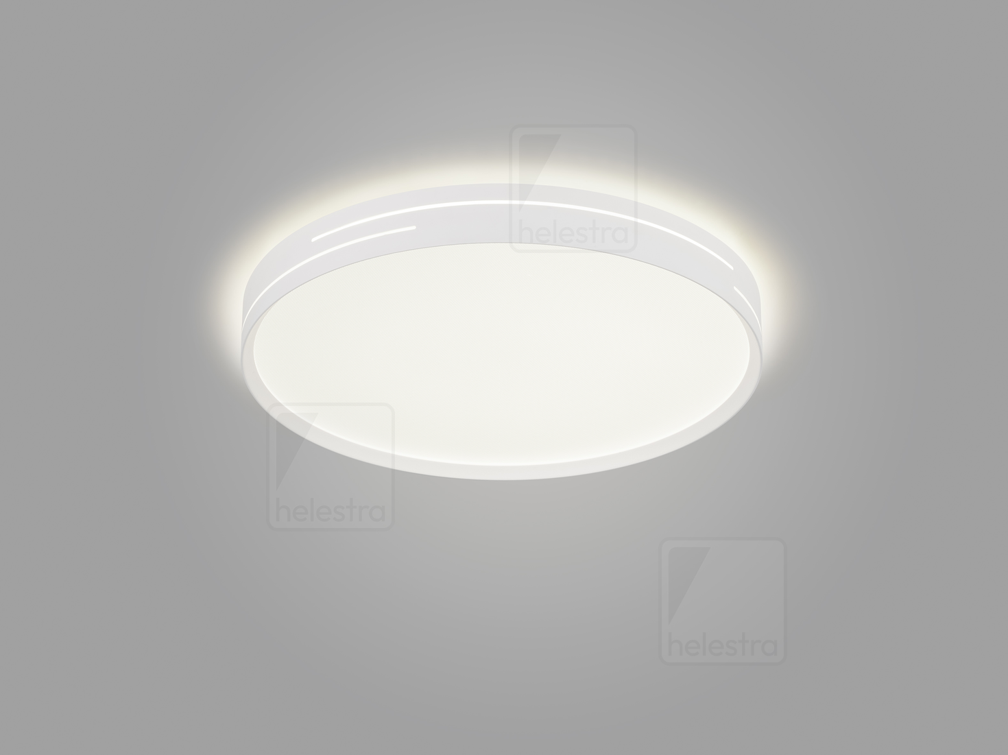Helestra ENIO+  ceiling luminaire aluminium mat white