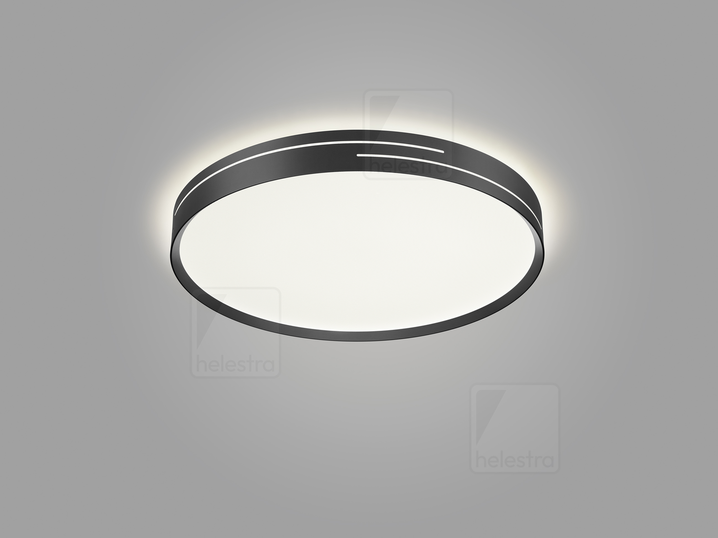 Helestra ENIO+  ceiling luminaire aluminium mat black