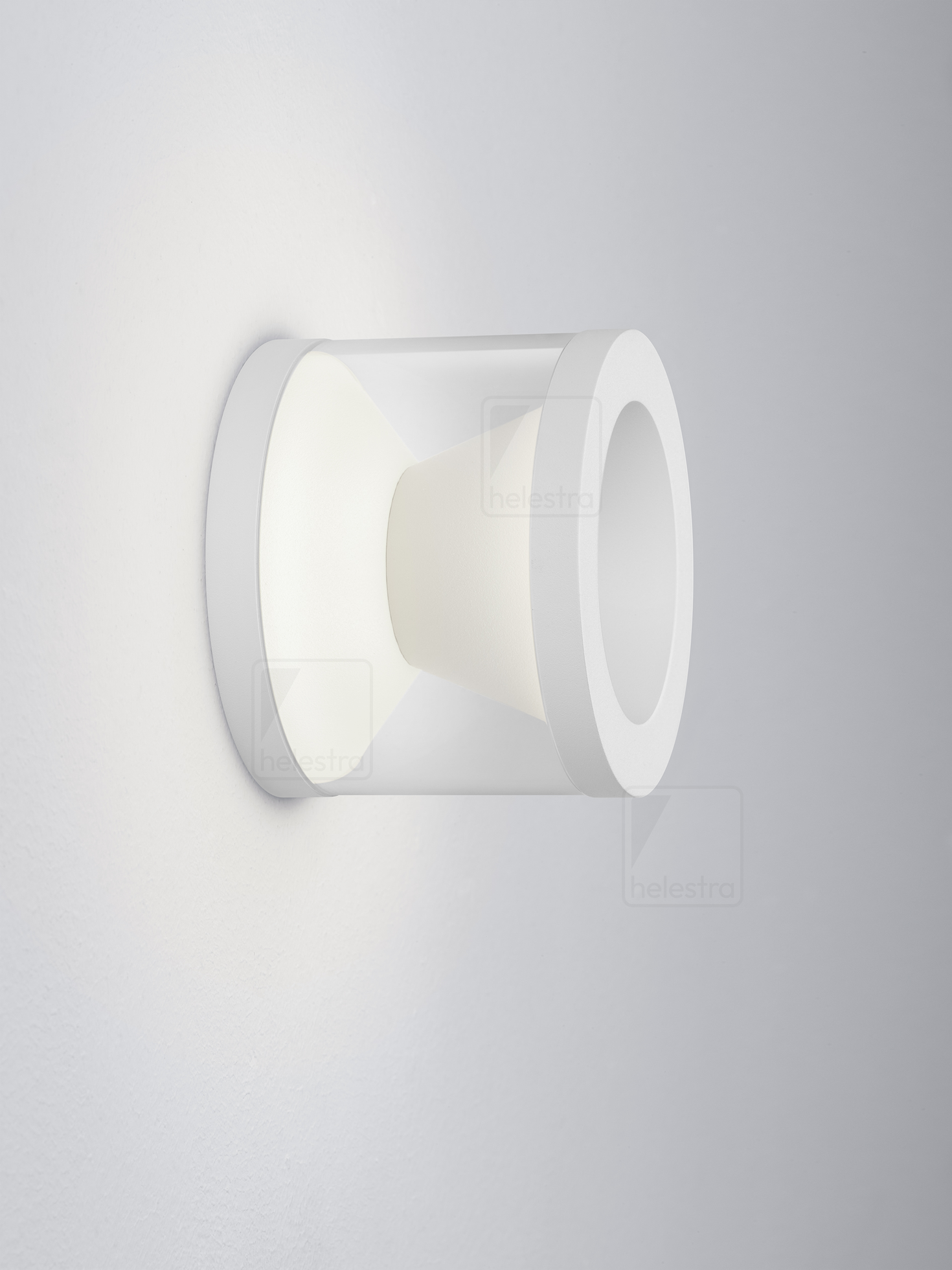 Helestra PORO  lampada a parete alluminio bianco opaco