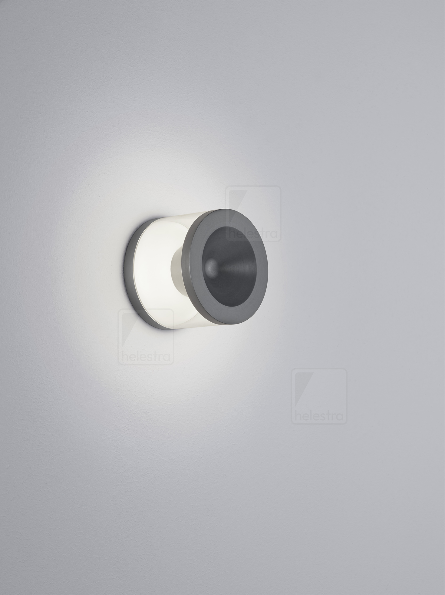 Helestra PORO  lampada a parete alluminio grigio titanio anodizzato