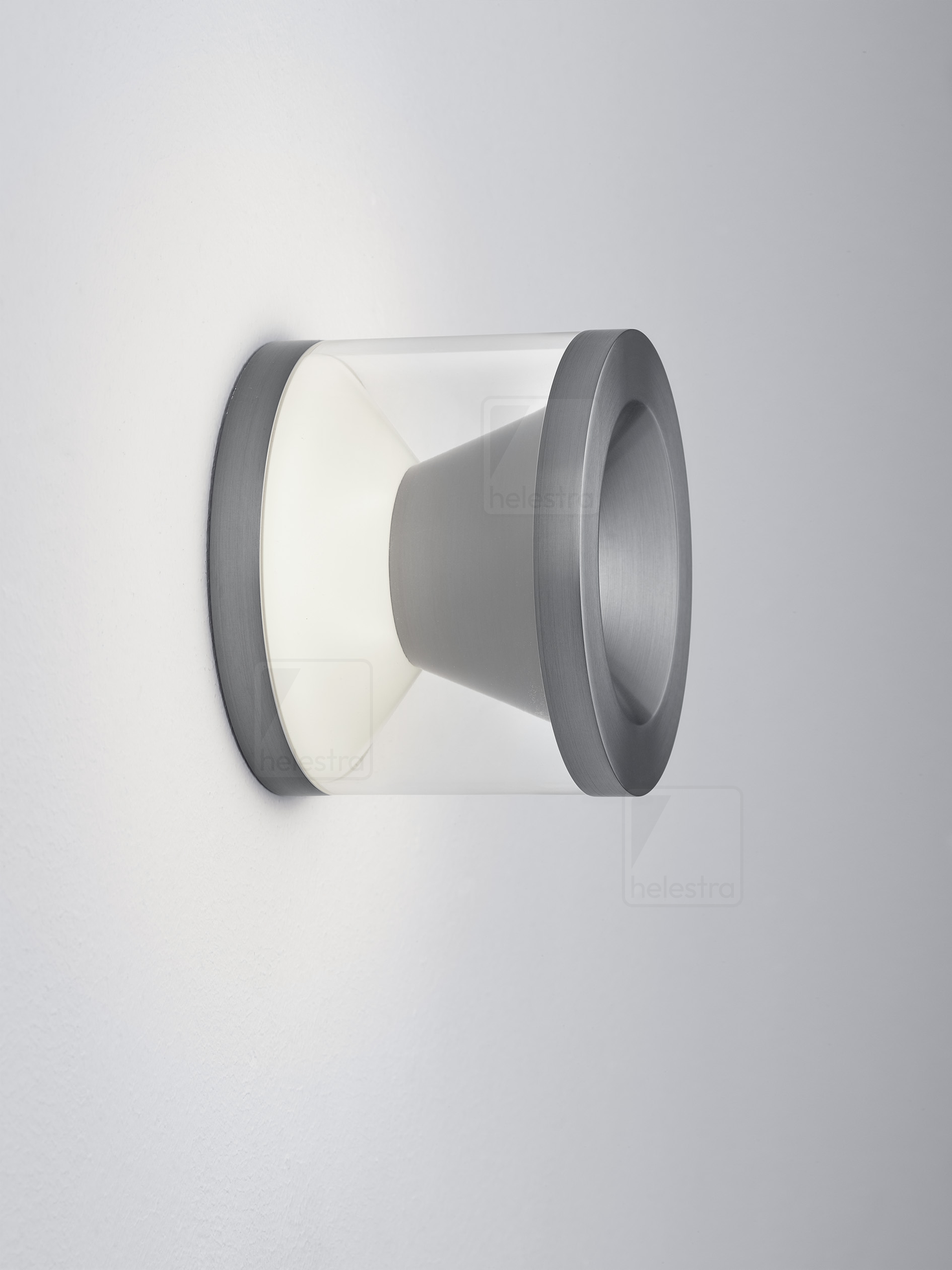 Helestra PORO  lampada a parete alluminio grigio titanio anodizzato