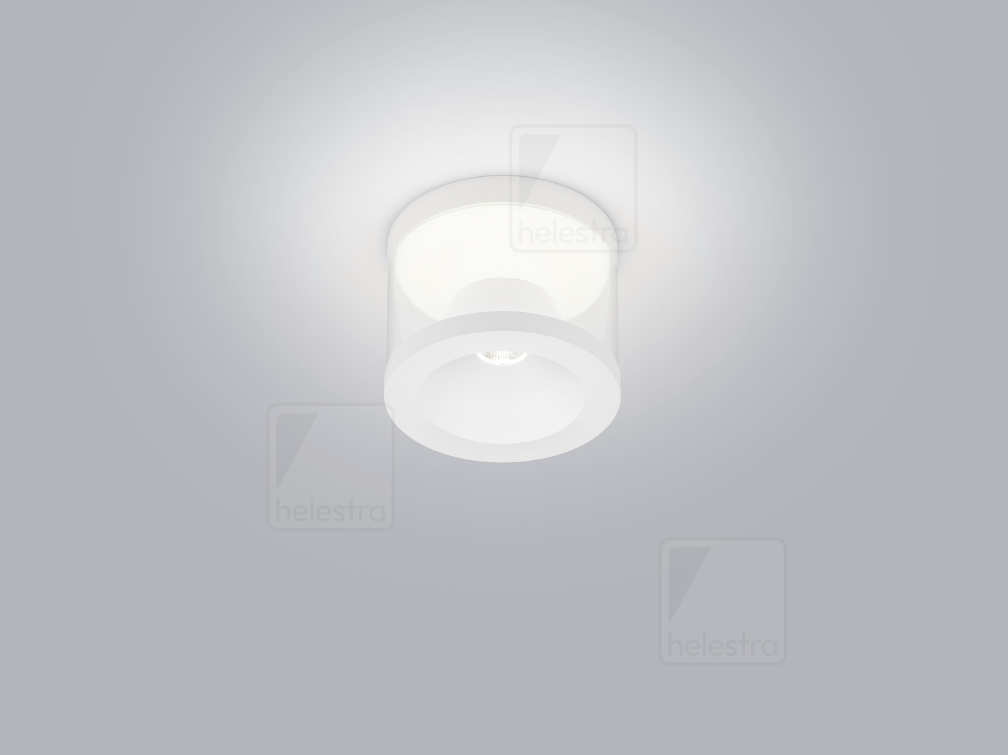 Helestra PORO  ceiling luminaire aluminium mat white