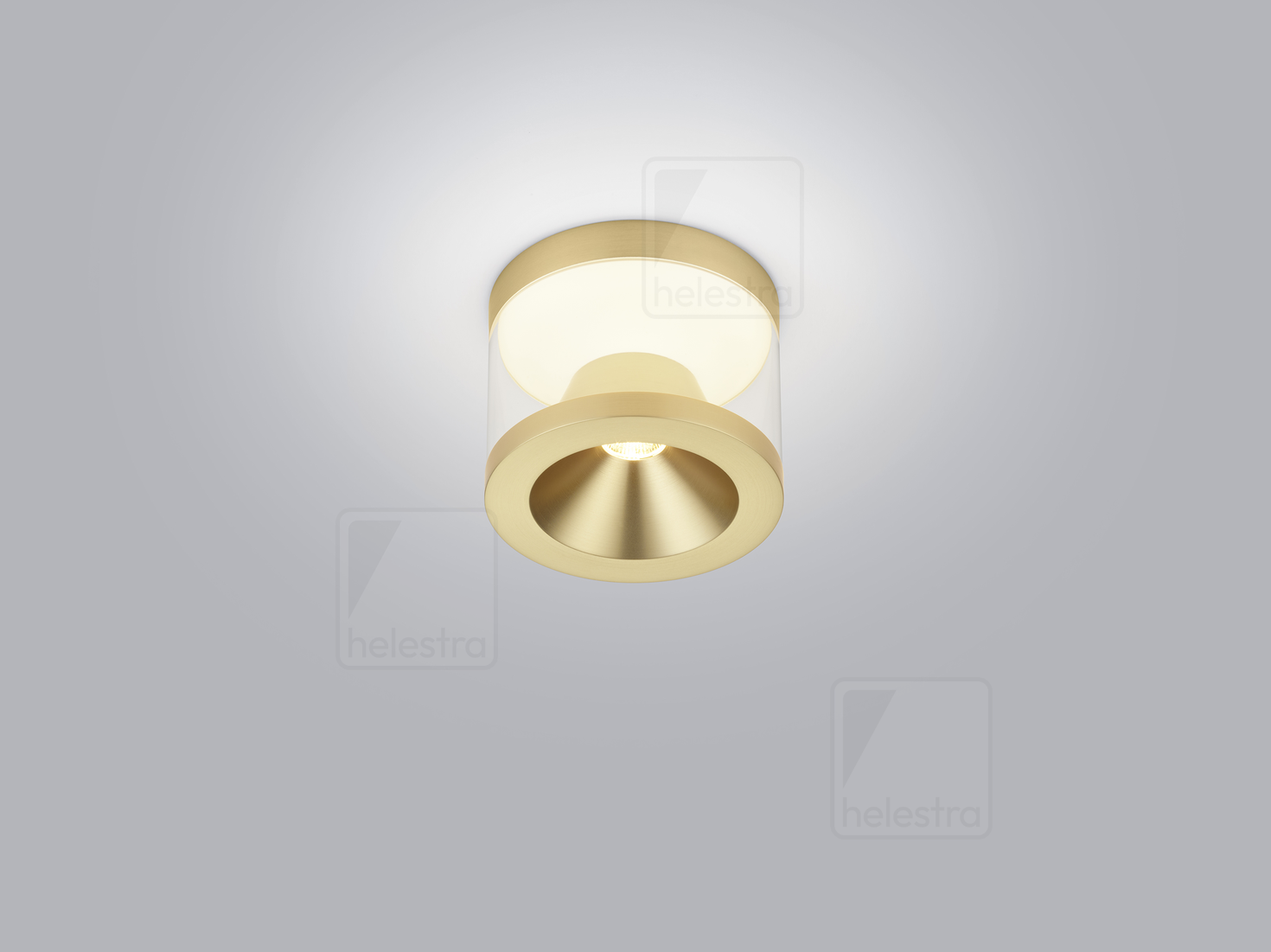 Helestra PORO  ceiling luminaire aluminium gold mat