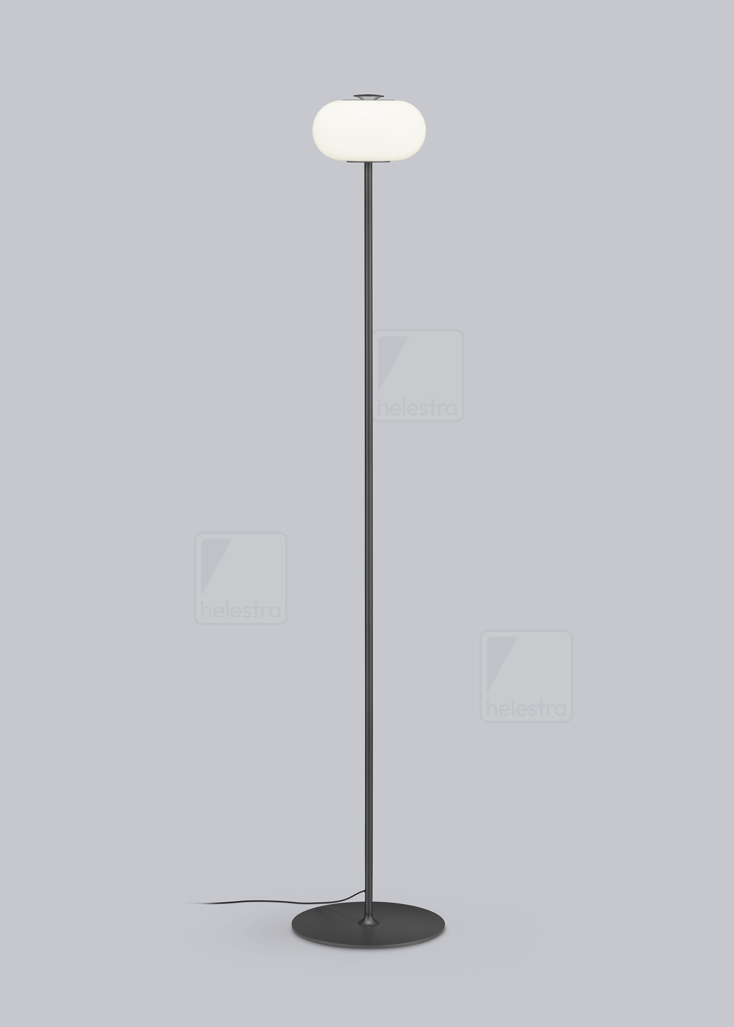 Helestra SAPO  lampada da terra acciaio nero opaco