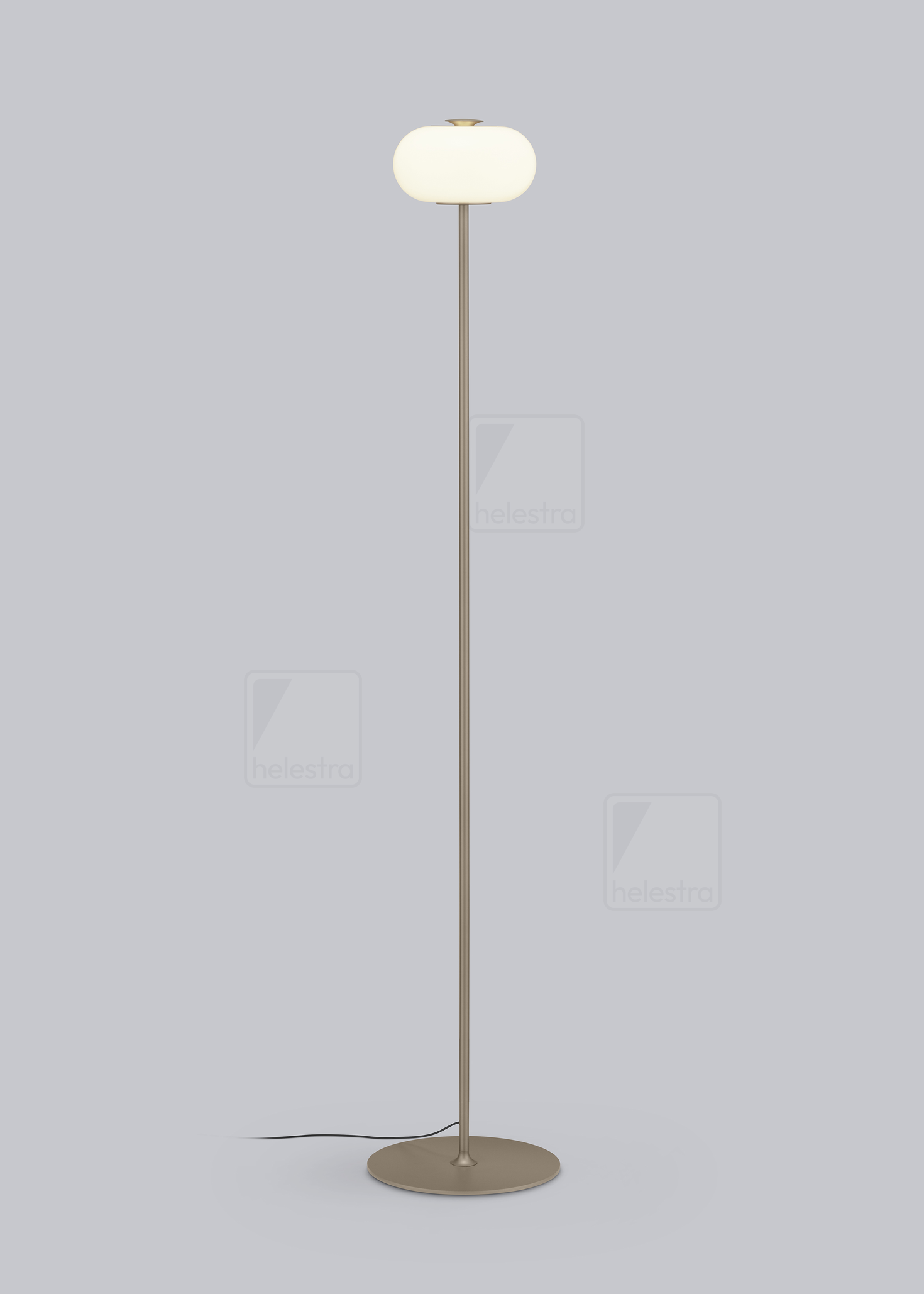 Helestra SAPO  lampada da terra acciaio Caffè 