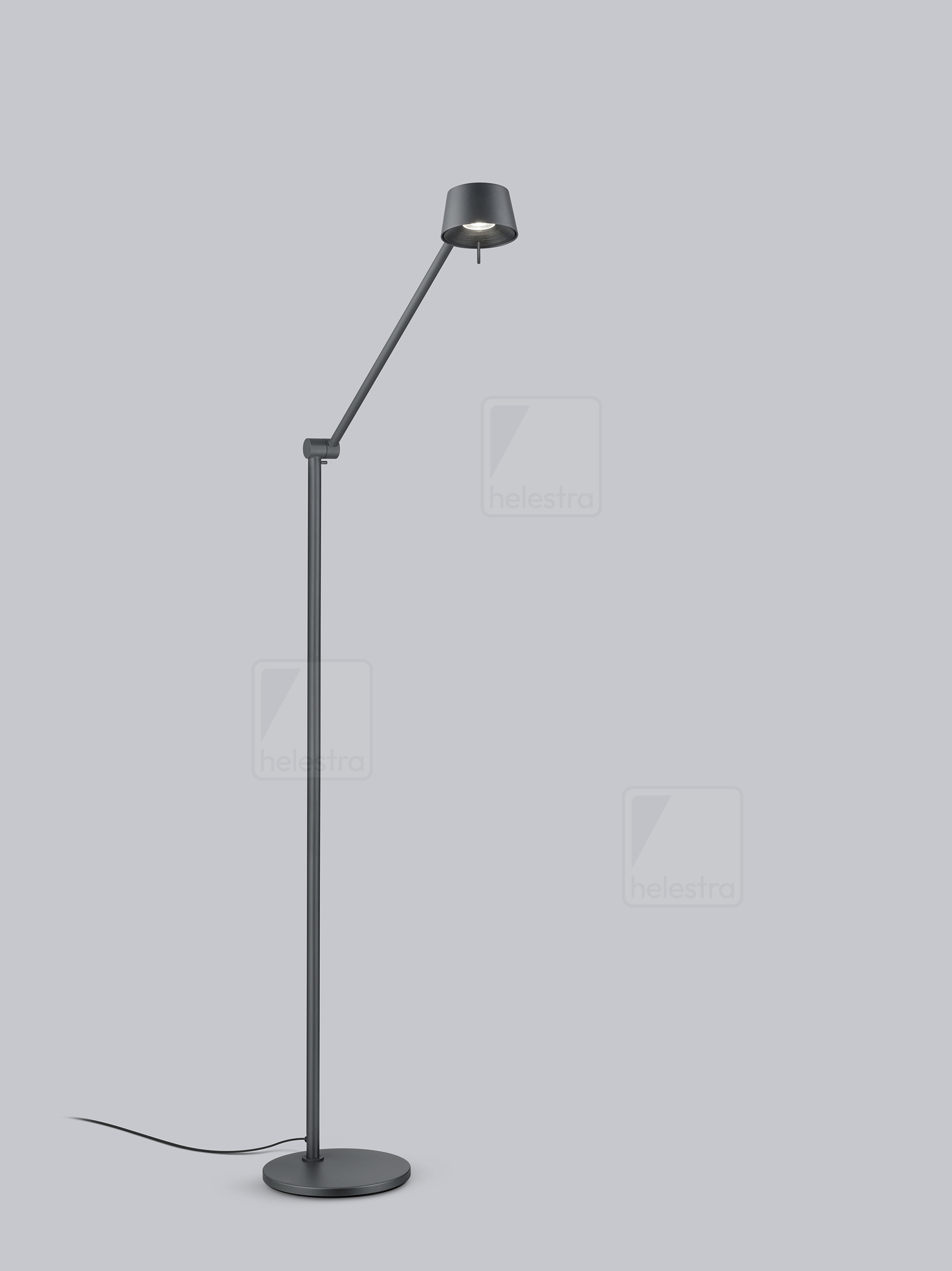 Helestra SEN  lampada da terra alluminio nero opaco