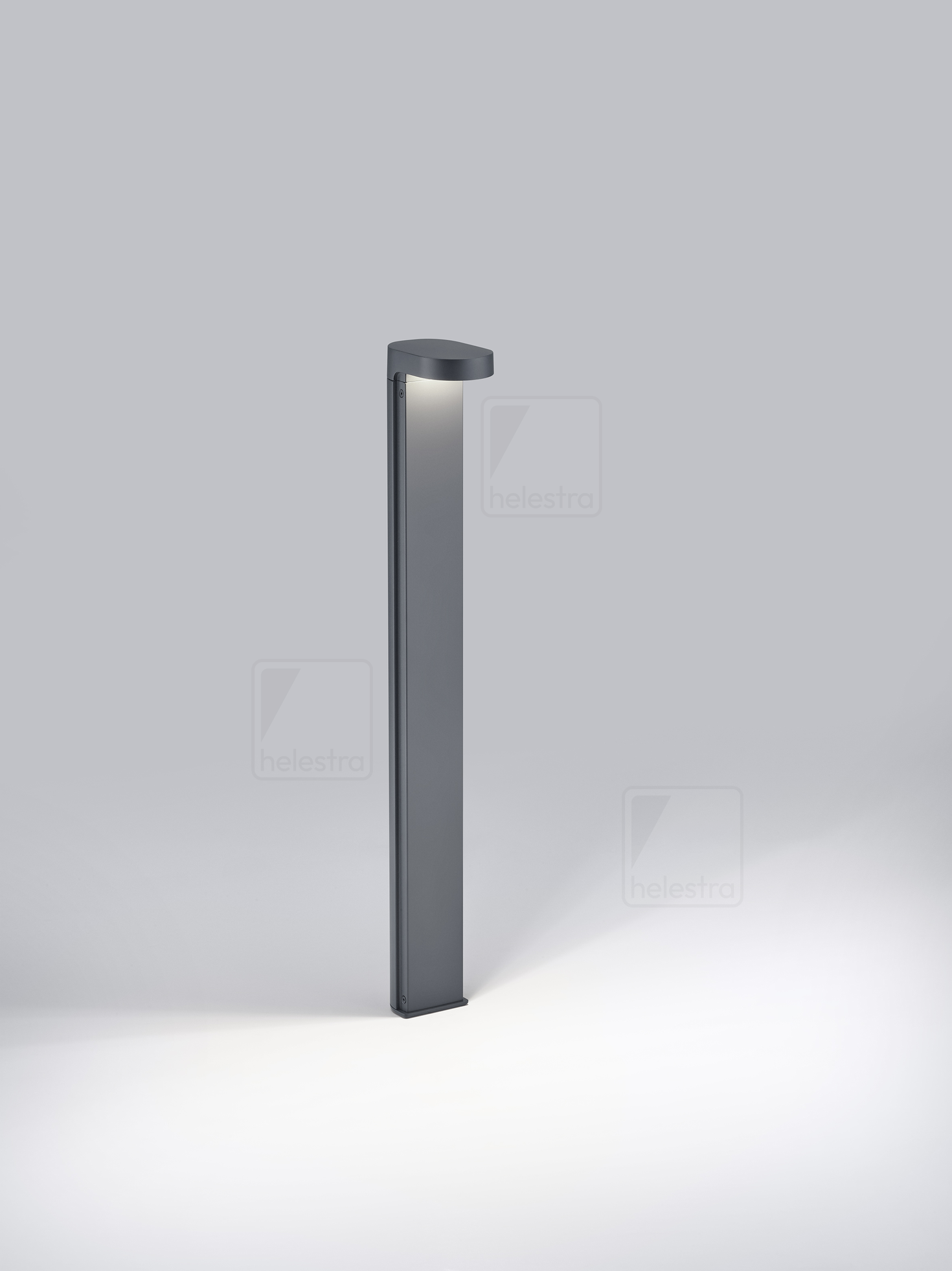 Helestra SIC  paletto luminoso alluminio grafite