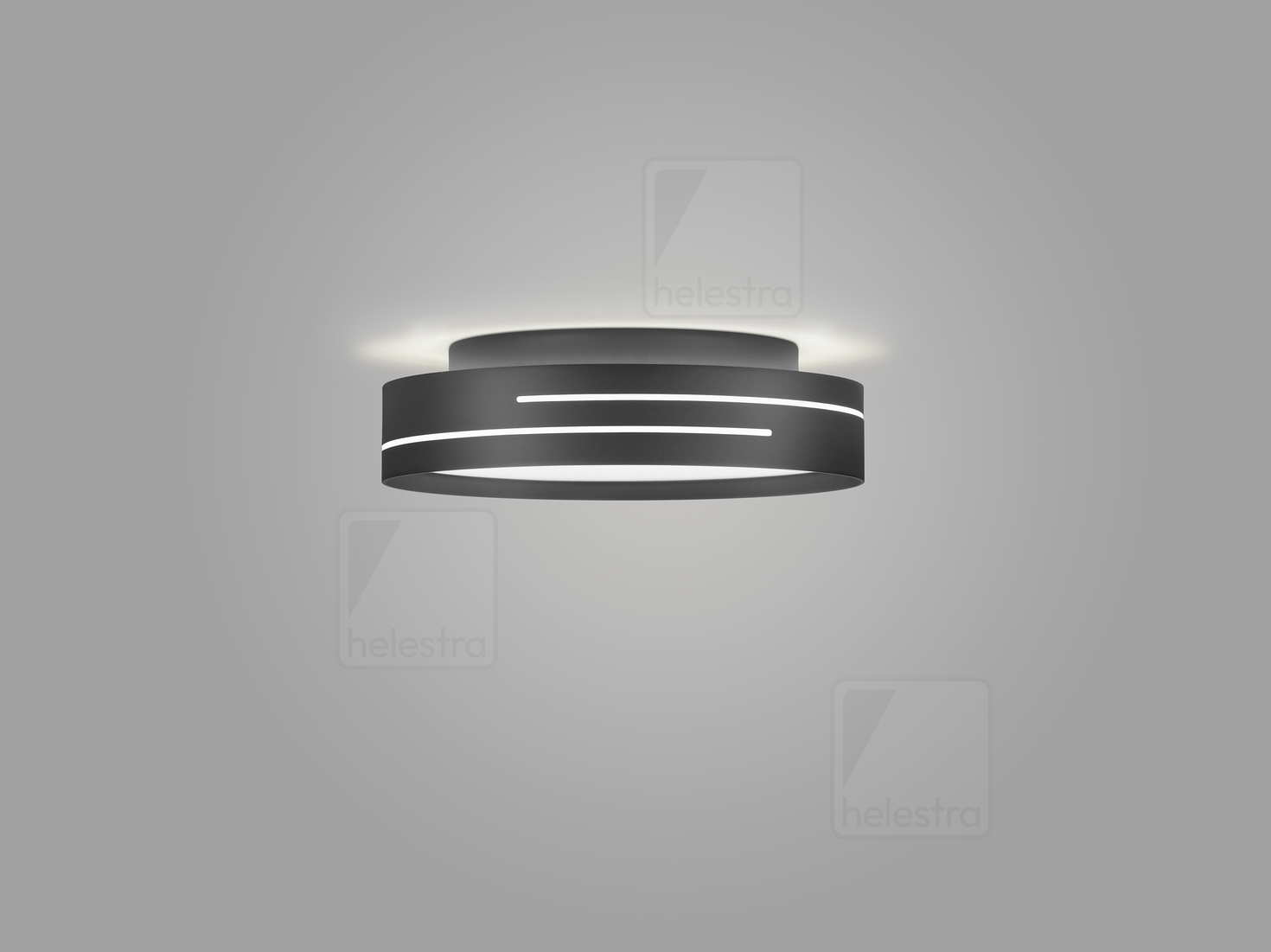 Helestra ENIO+  ceiling luminaire aluminium mat black