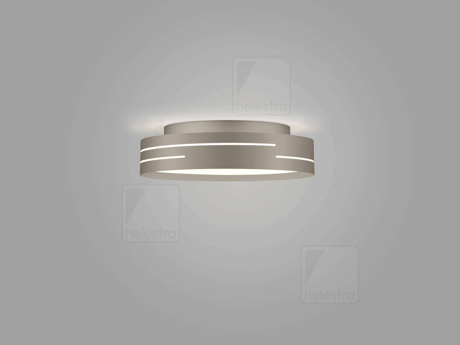 Helestra ENIO+  lampada soffitto alluminio Caffè 