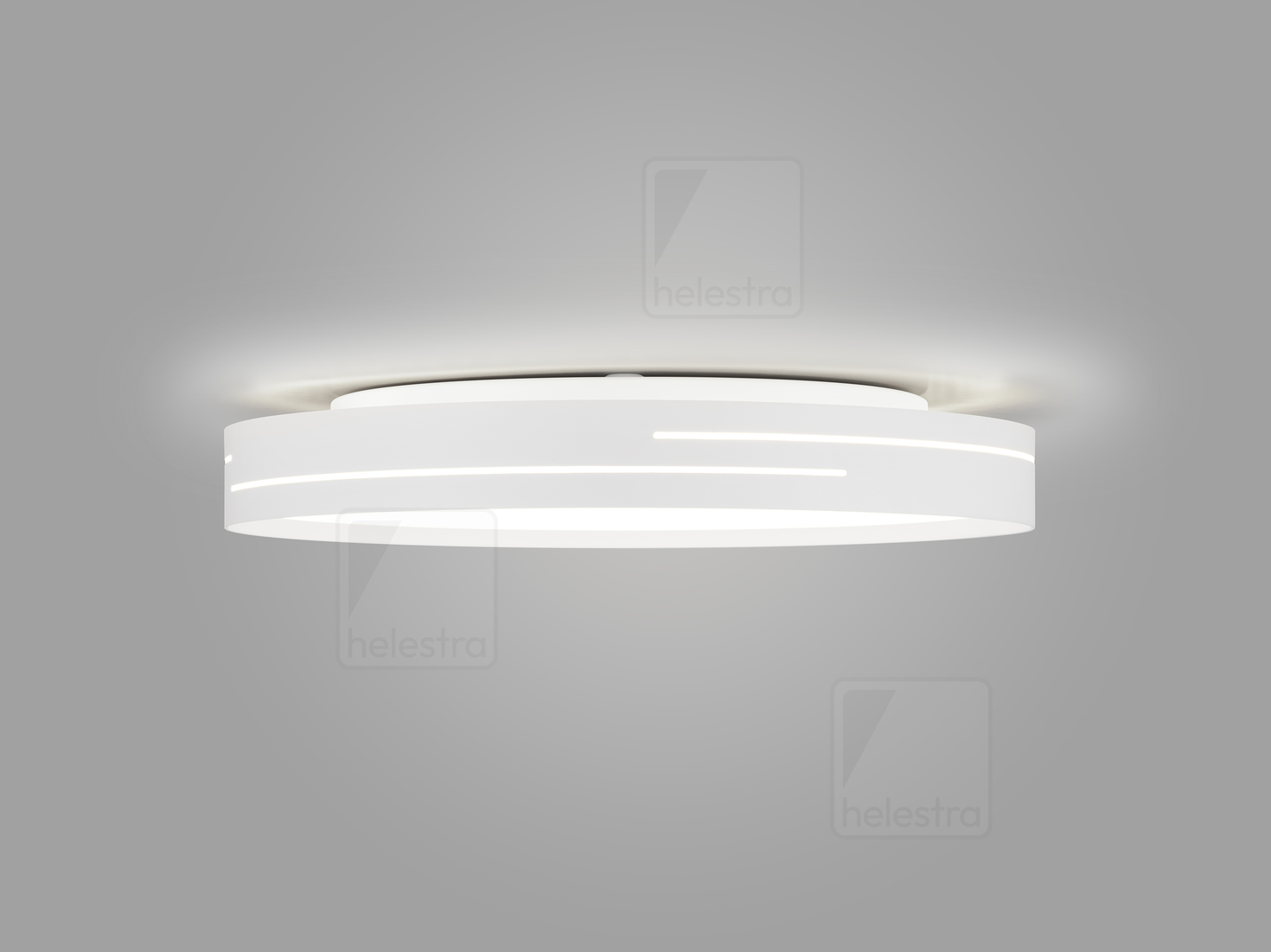 Helestra ENIO+  ceiling luminaire aluminium mat white