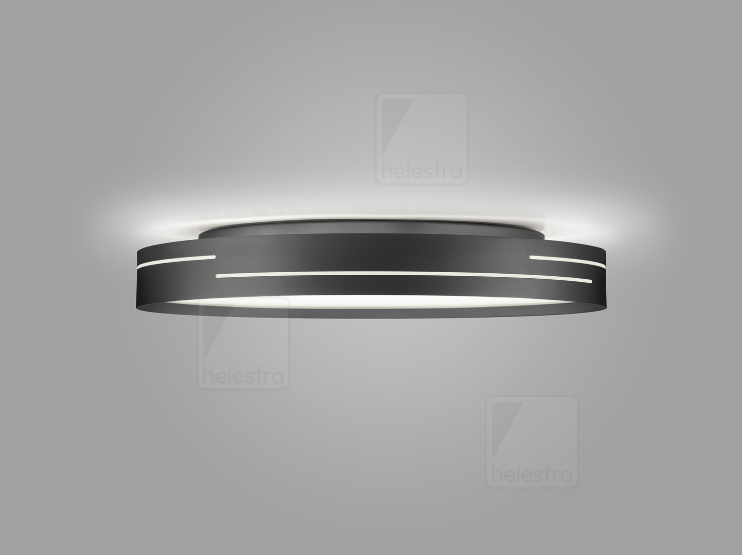 Helestra ENIO+  ceiling luminaire aluminium mat black