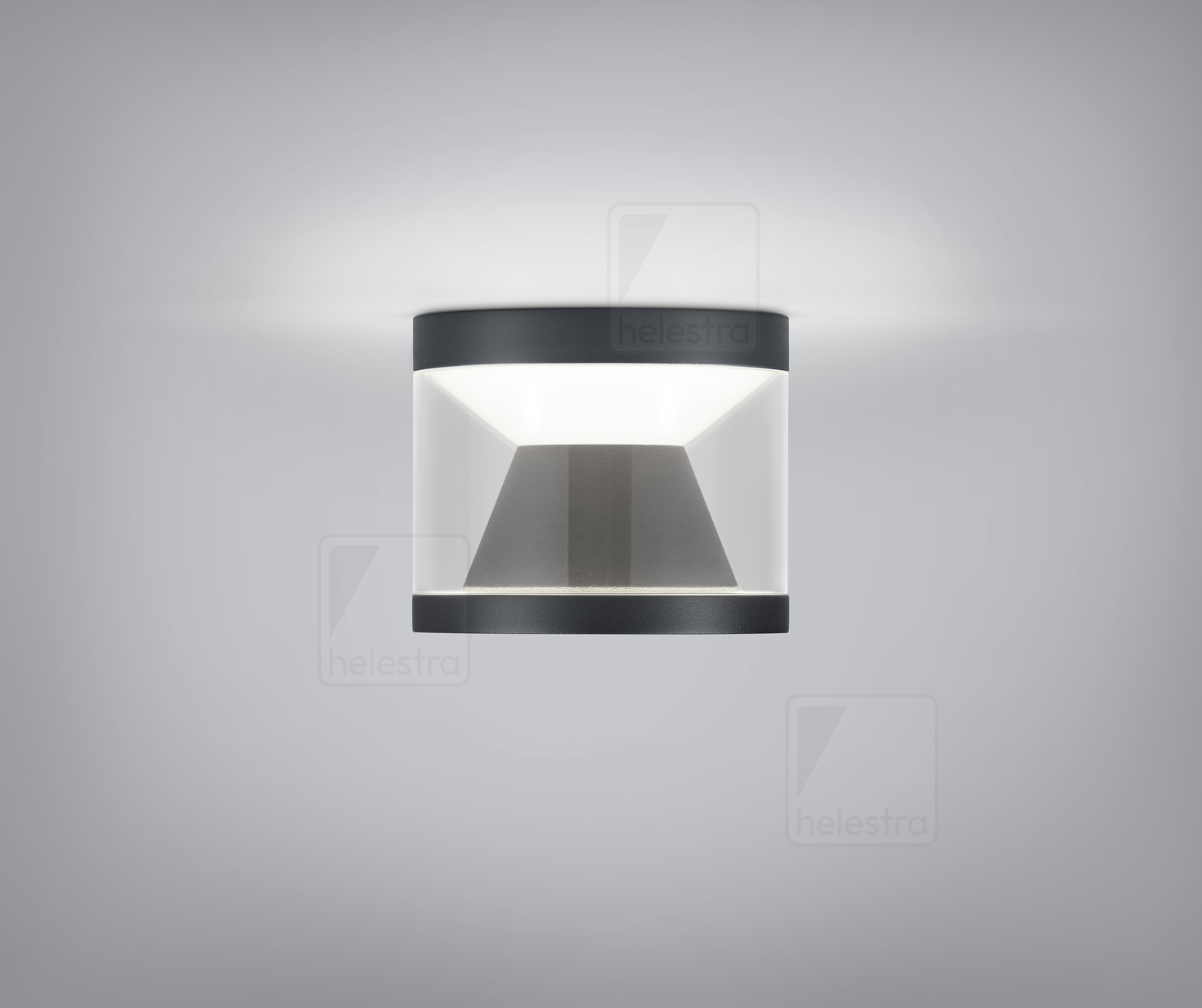 Helestra PORO  lampada soffitto alluminio nero opaco