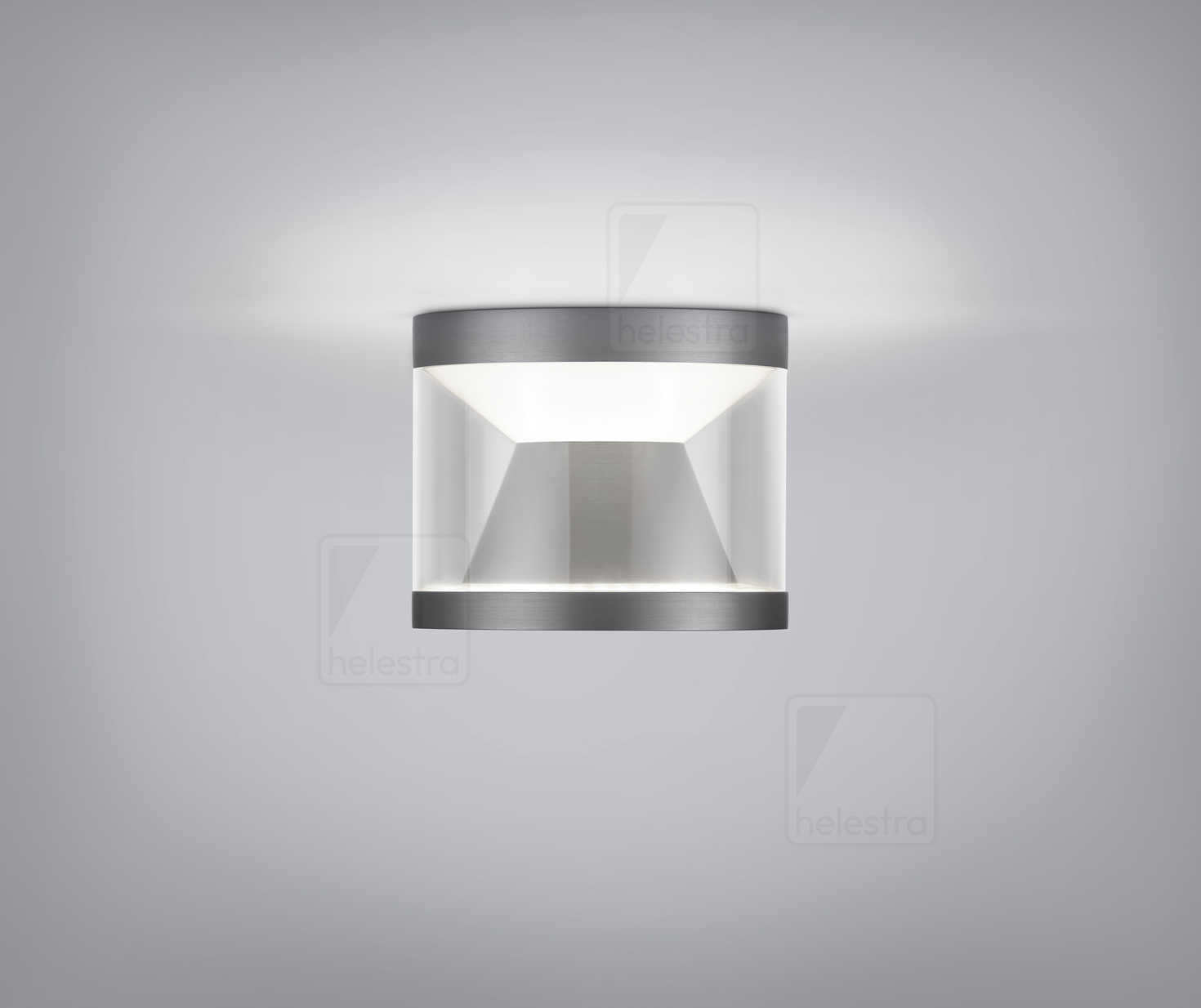 Helestra PORO  lampada soffitto alluminio grigio titanio anodizzato