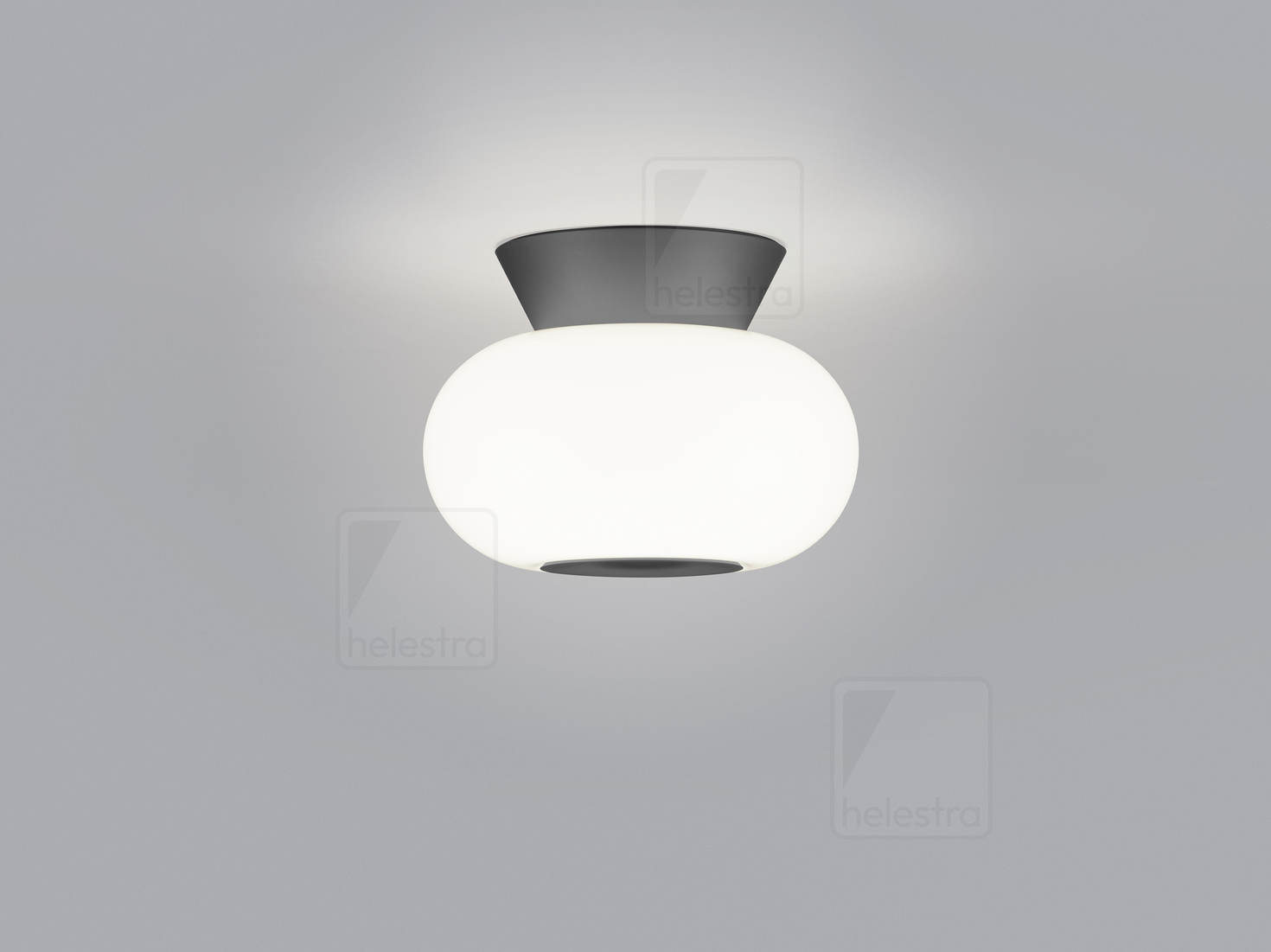Helestra SAPO  ceiling luminaire aluminium mat black