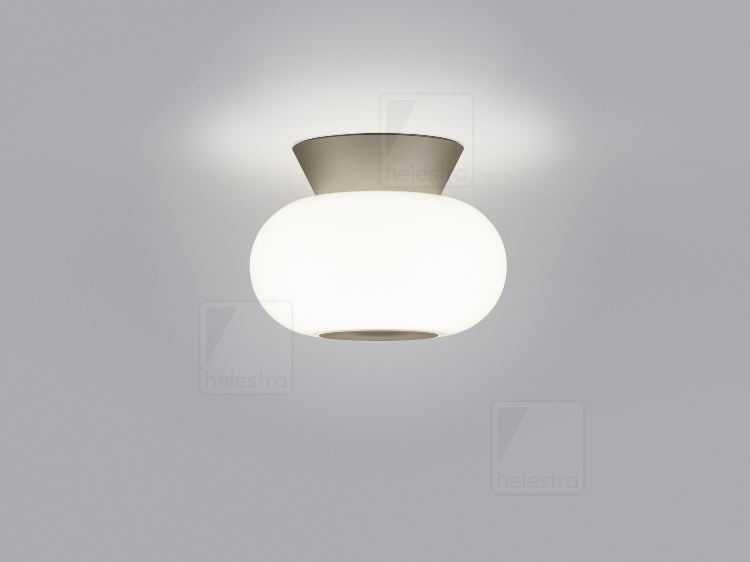 Helestra SAPO  lampada soffitto alluminio Caffè 