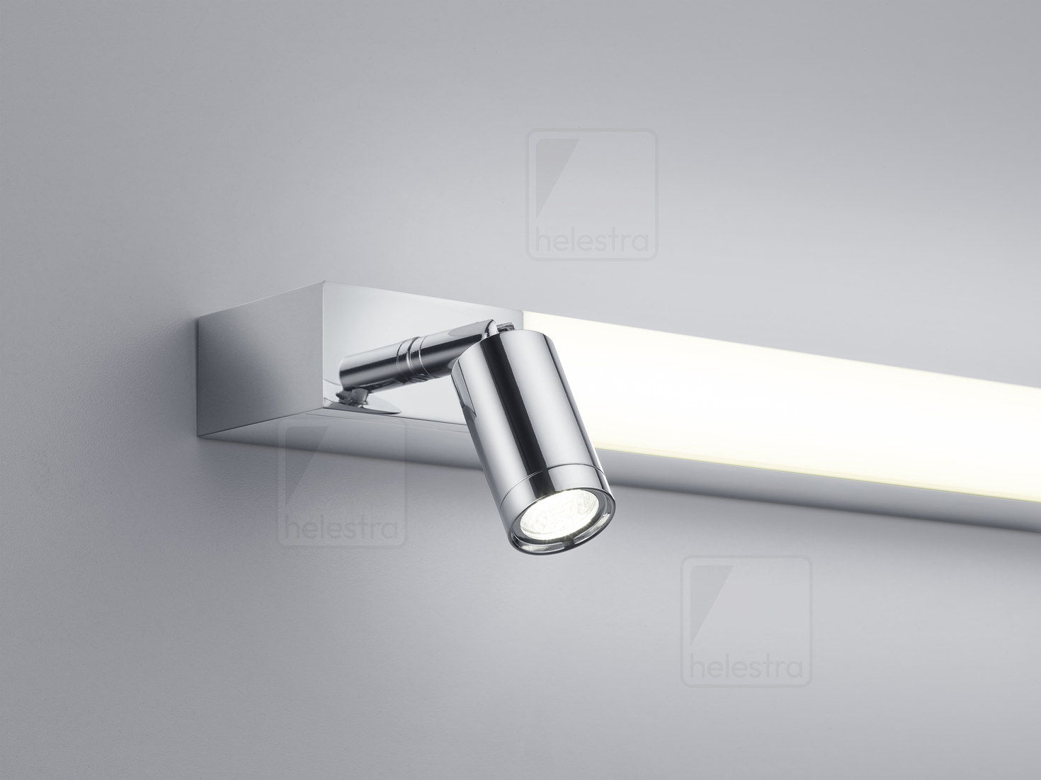 Helestra NERO  lampada a parete alluminio cromato