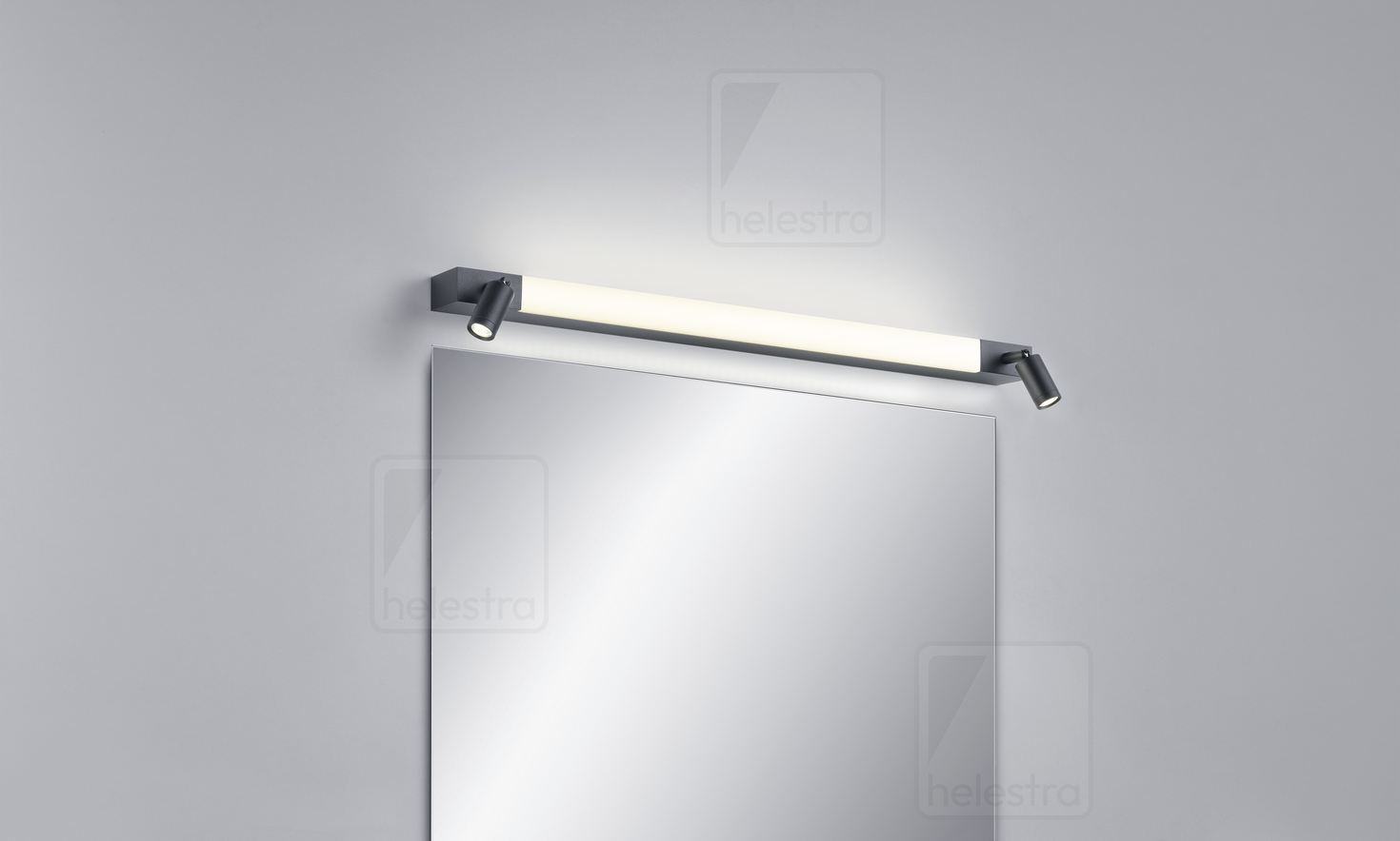 Helestra NERO  lampada a parete alluminio nero opaco