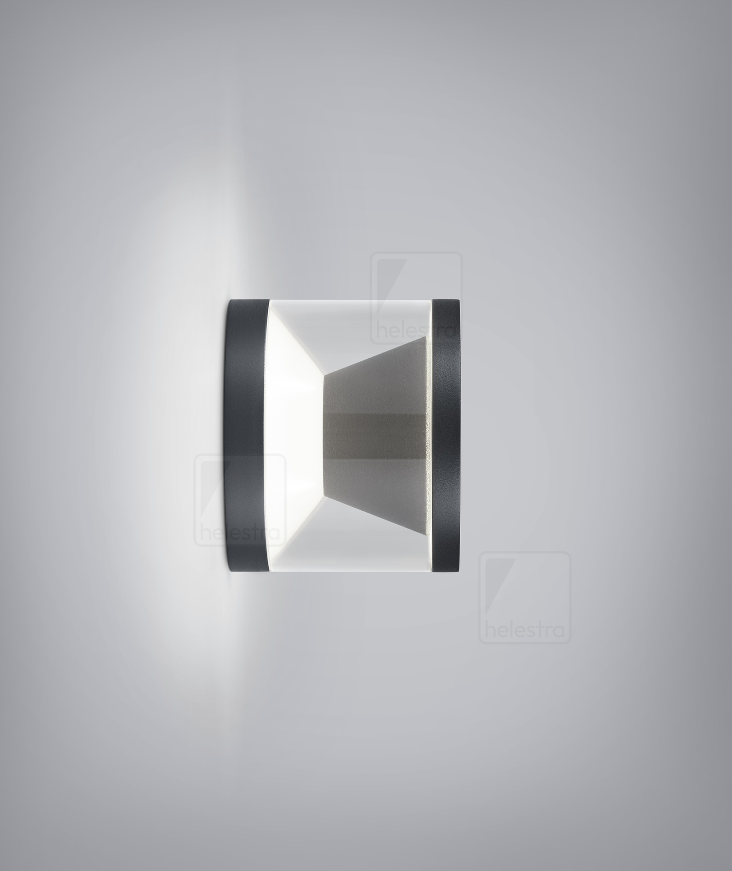 Helestra PORO  lampada a parete alluminio nero opaco