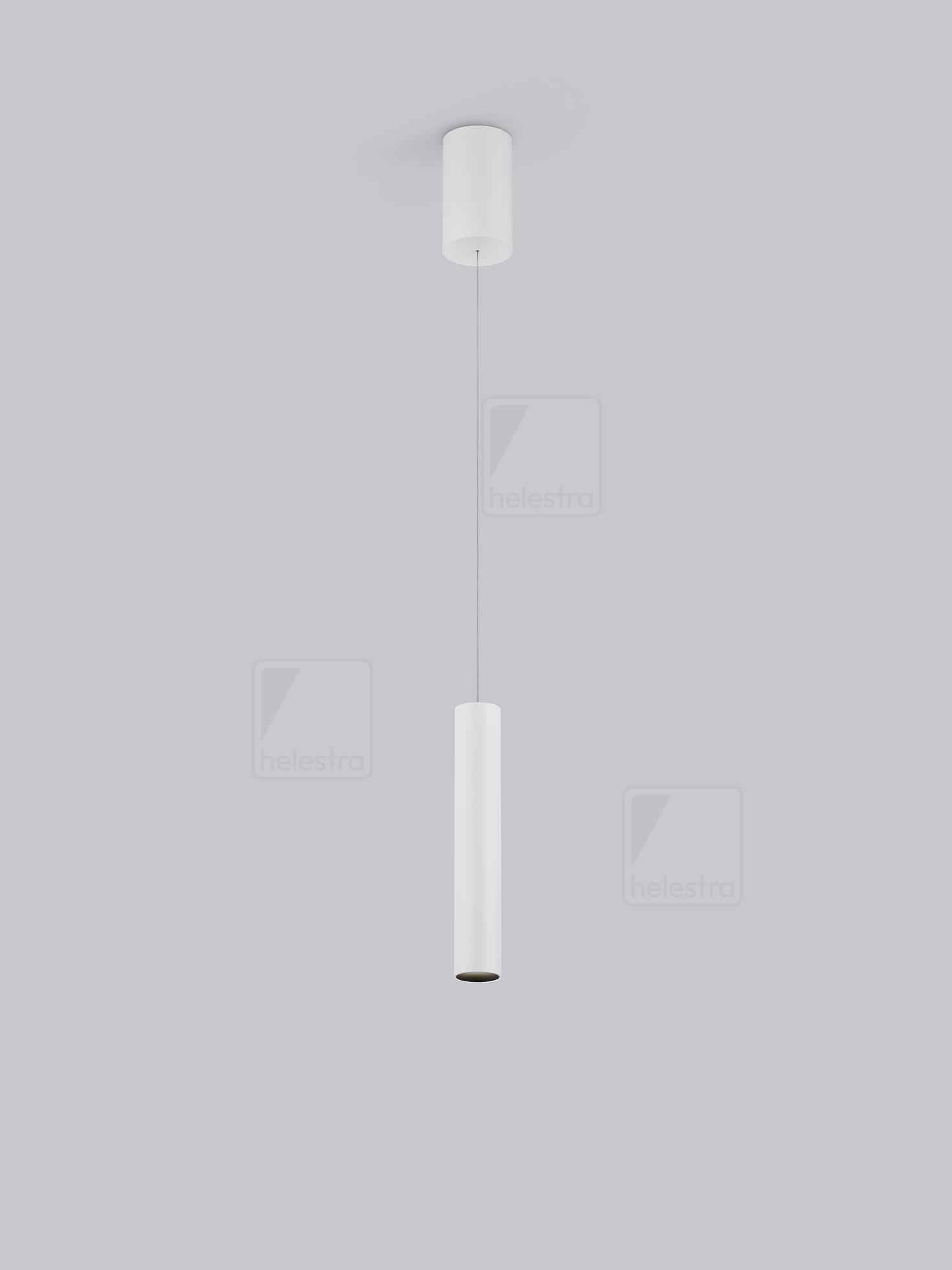 Helestra NIO  pendant luminaire aluminium mat white