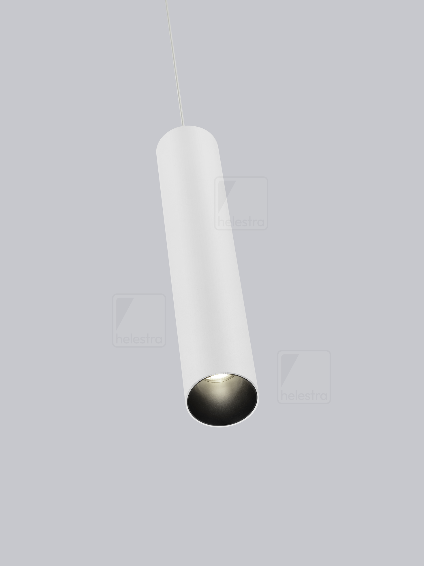 Helestra NIO  pendant luminaire aluminium mat white