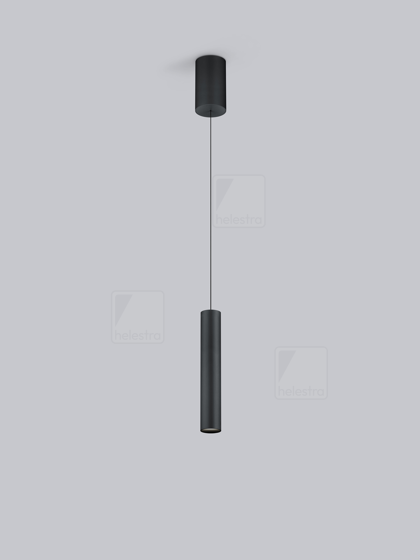 Helestra NIO  pendant luminaire aluminium mat black