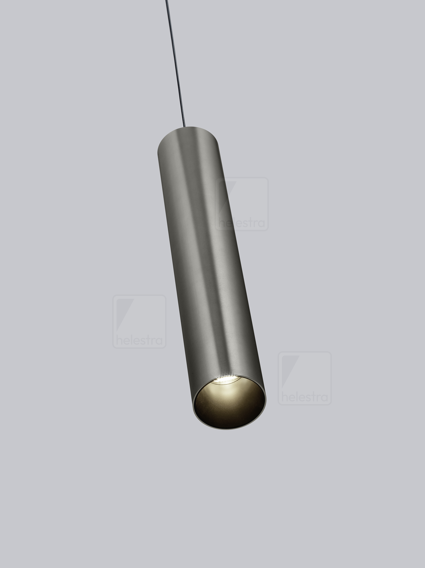 Helestra NIO  pendant luminaire aluminium anodized titanium grey