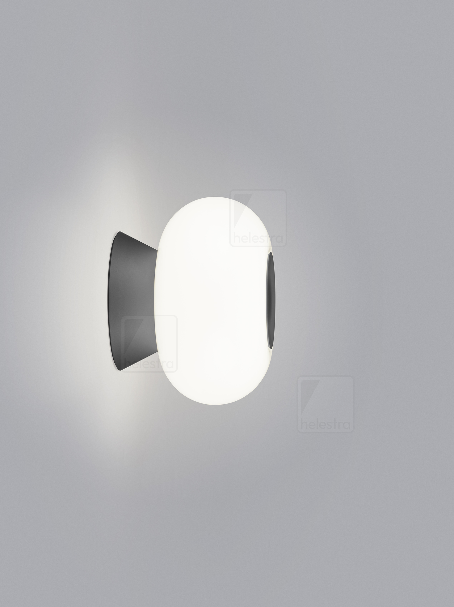 Helestra SAPO  lampada a parete alluminio nero opaco