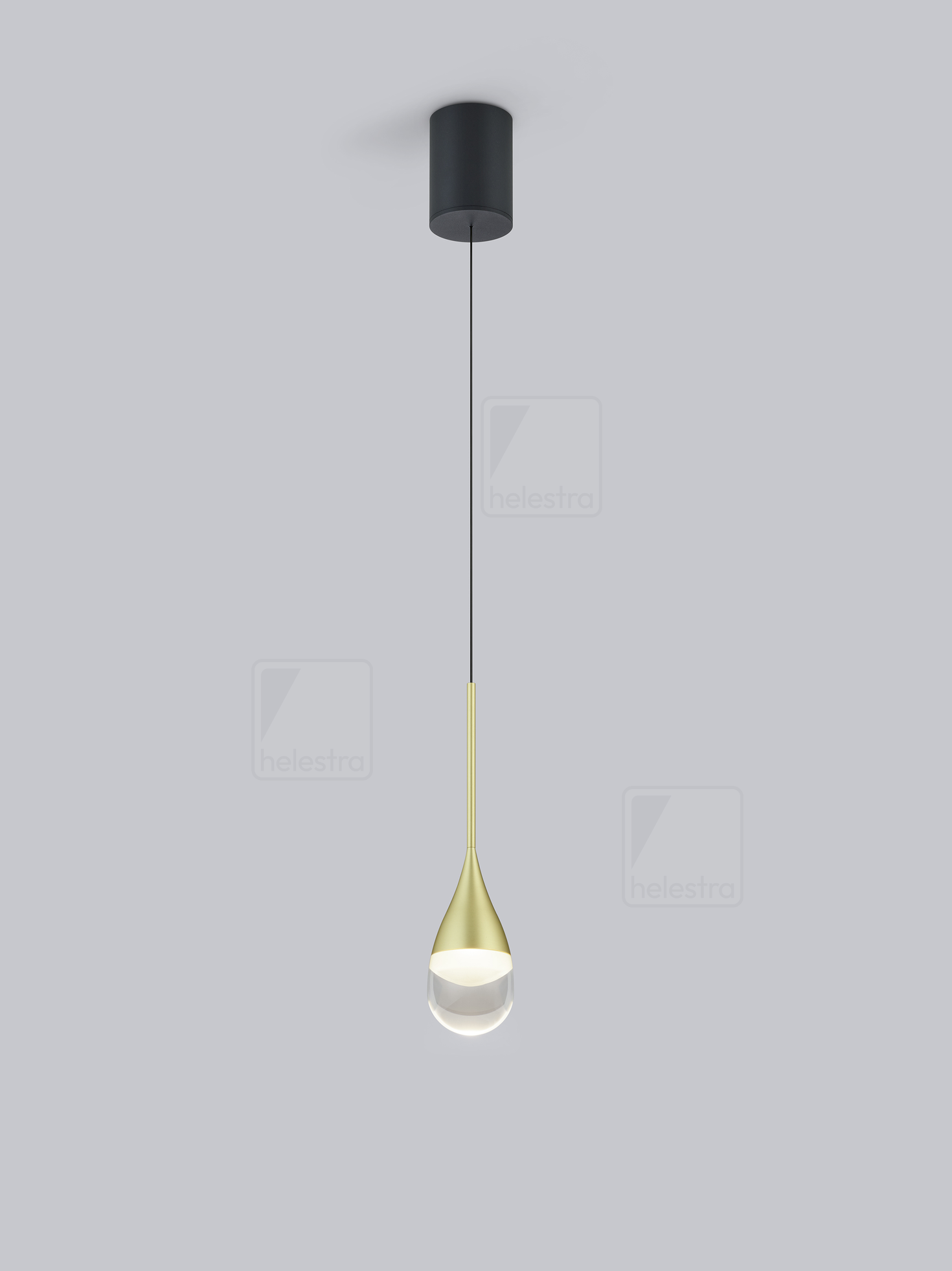 Helestra DEEP  lampada a sospensione alluminio nero - oro