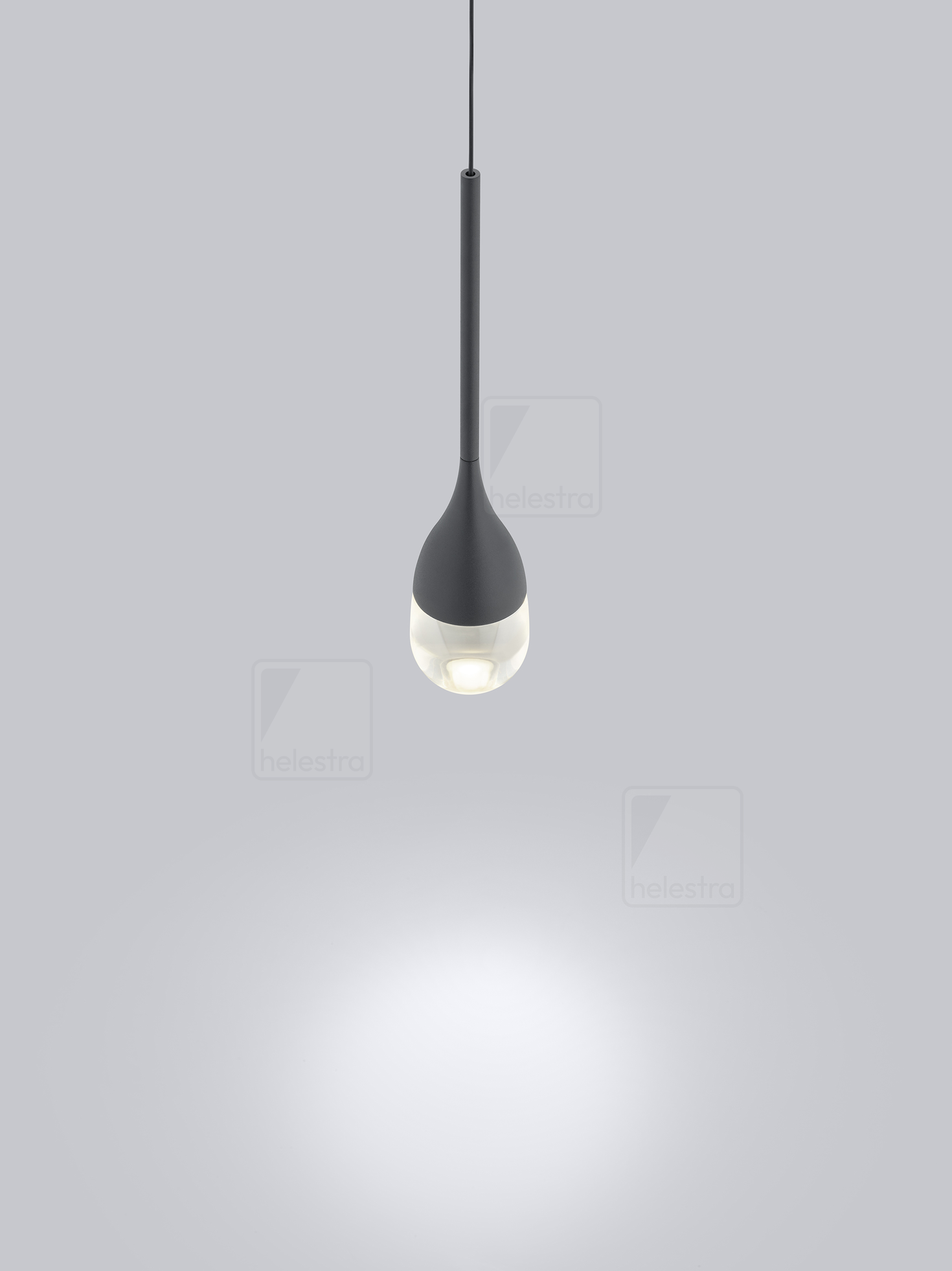 Helestra ENDO  suspension lumineuse aluminium noir mat