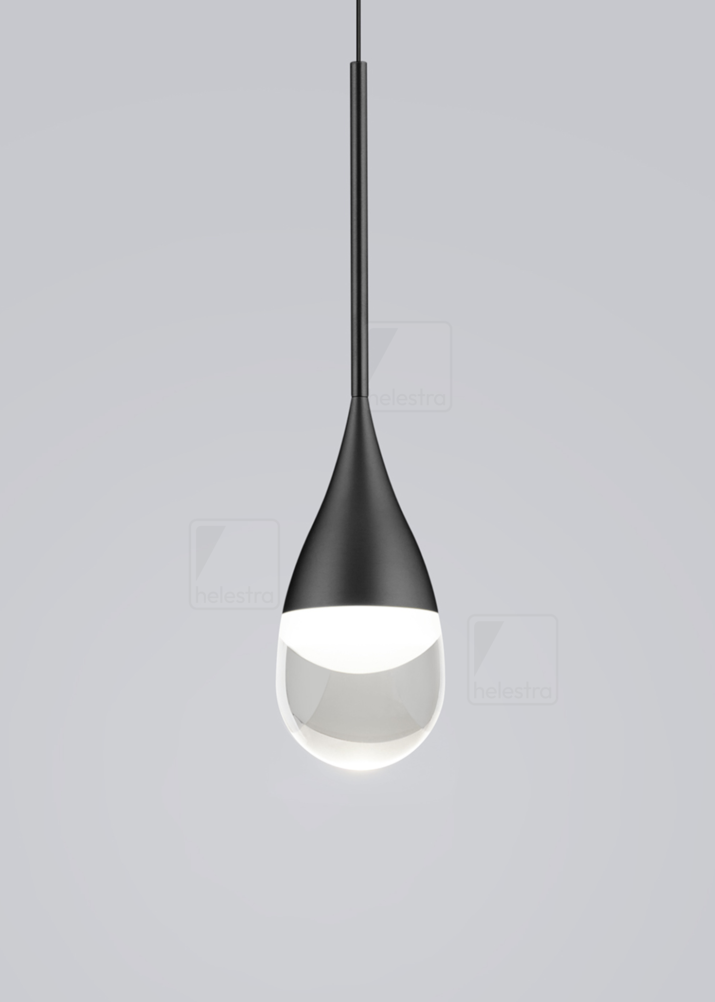 Helestra DEEP  lampada a sospensione alluminio nero opaco