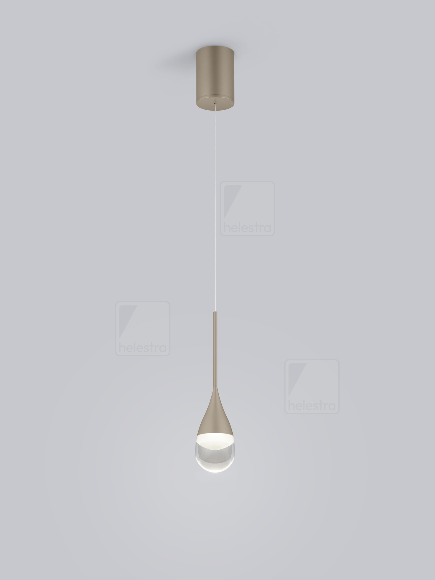 Helestra DEEP  pendant luminaire aluminium coffee