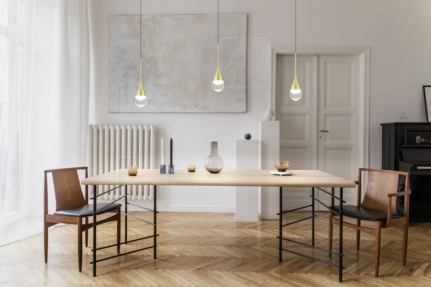 Helestra DEEP  lampada a sospensione alluminio nero - oro