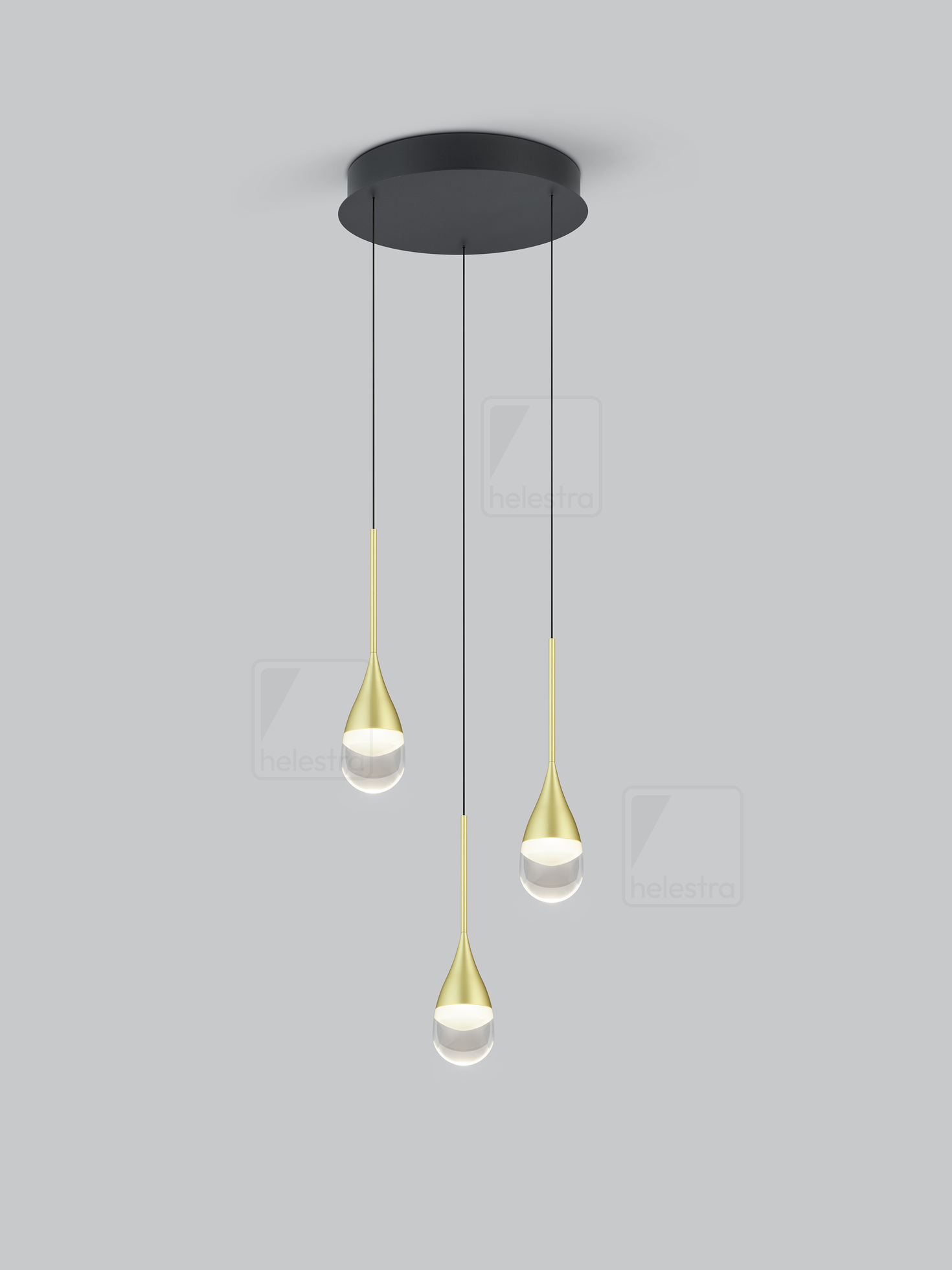 Helestra DEEP  lampada a sospensione alluminio nero - oro