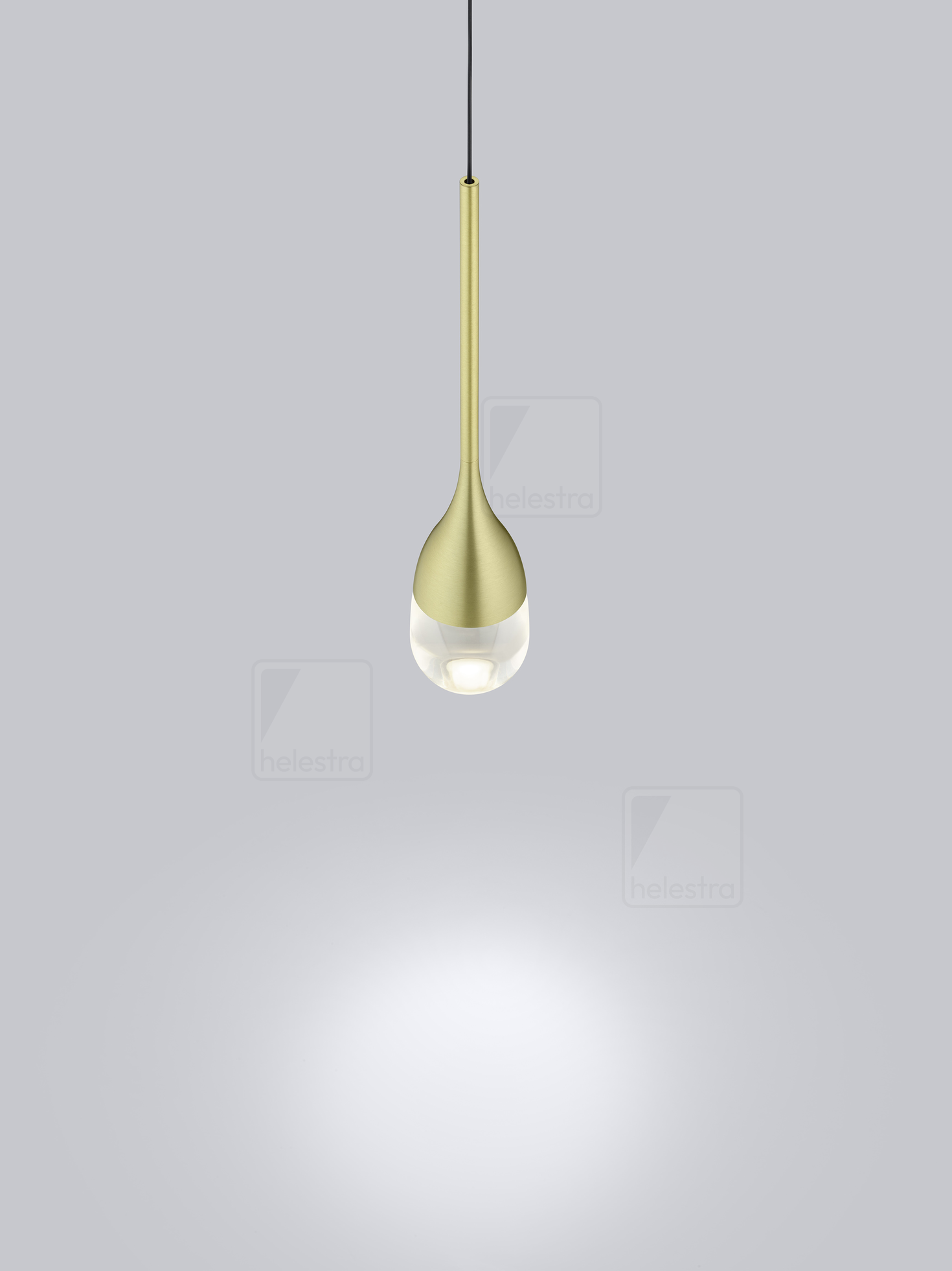 Helestra ENDO  suspension lumineuse aluminium noir - or