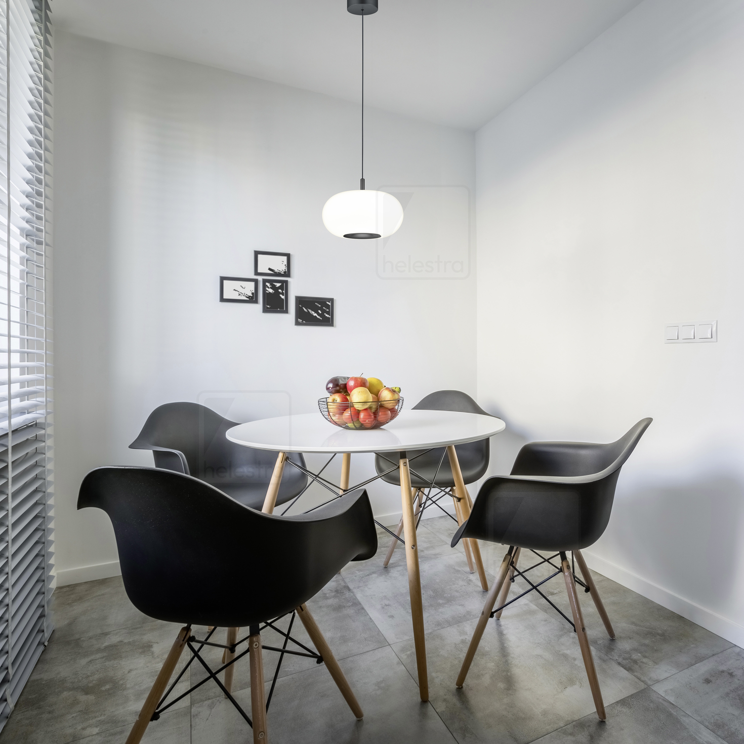 Helestra SAPO  pendant luminaire aluminium mat black